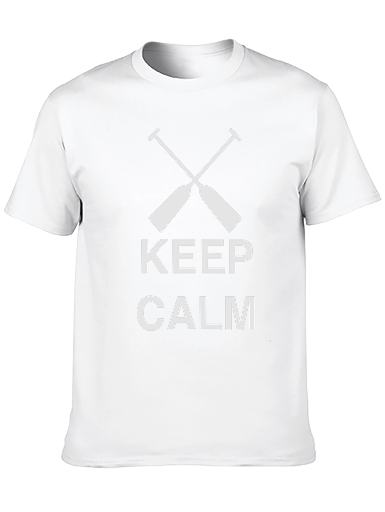 Keep Calm Rowing T-Shirt - Black Crew Neck