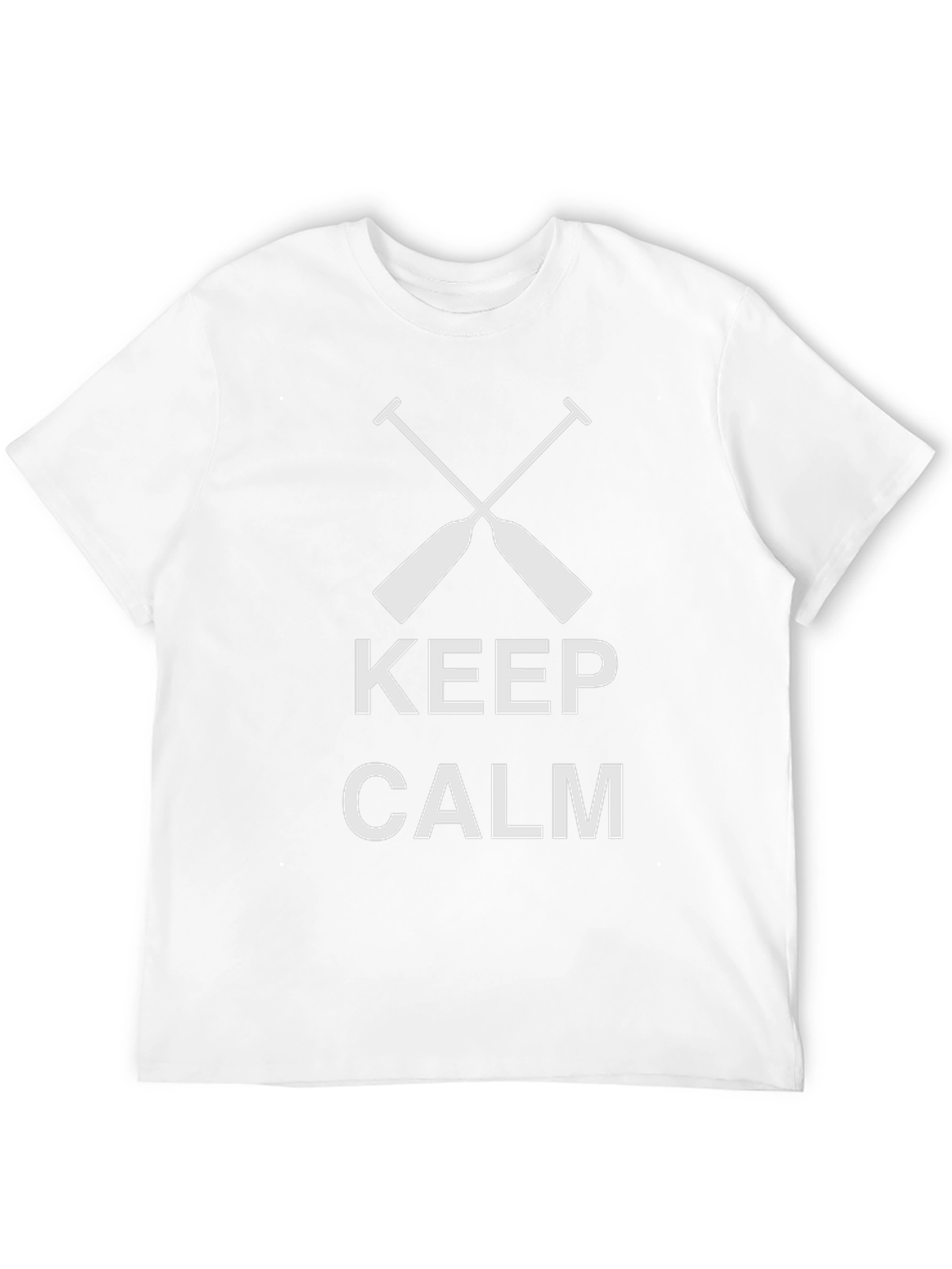Keep Calm Rowing T-Shirt - Black Crew Neck