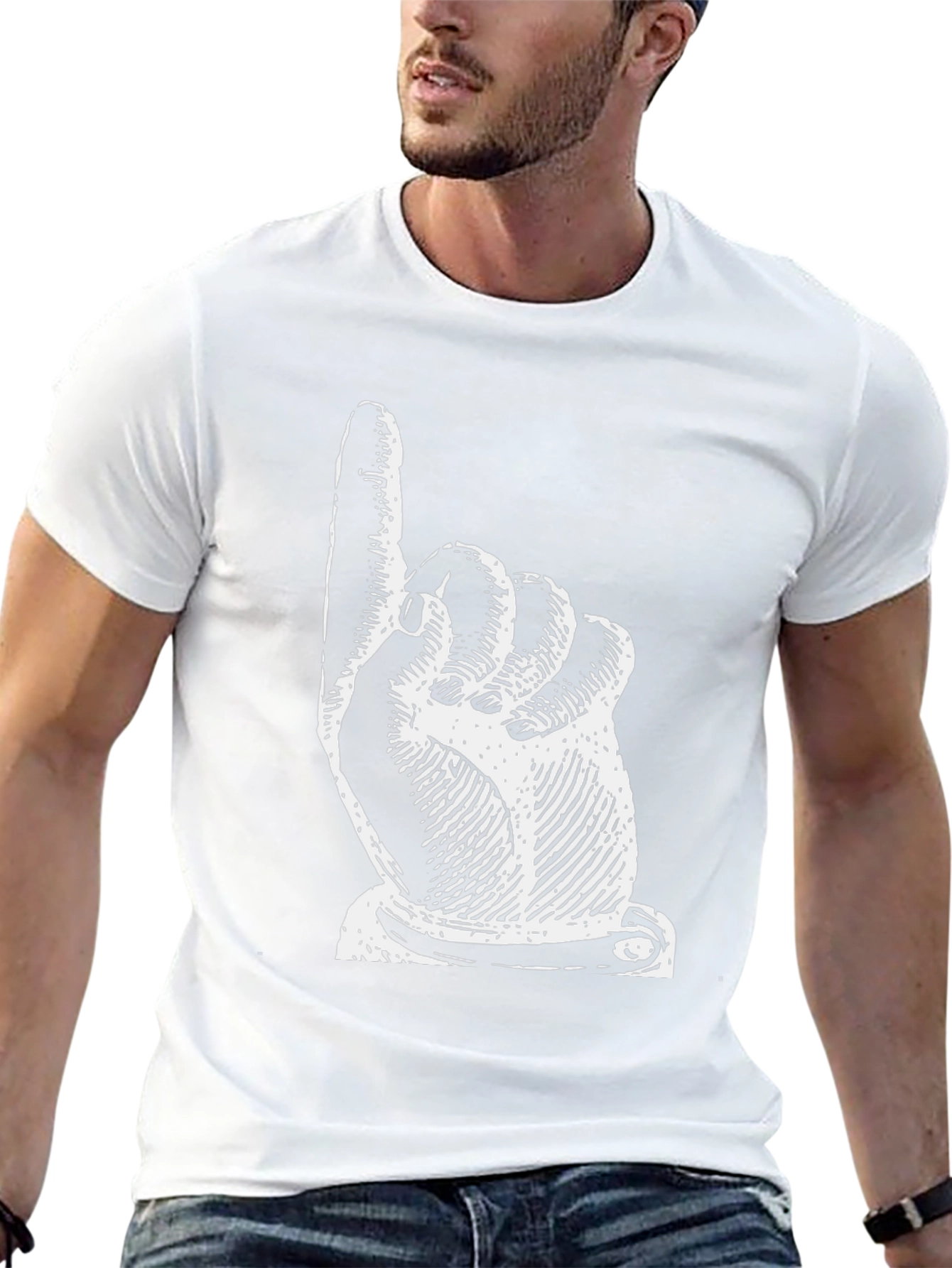 Pointing Finger Graphic T-Shirt