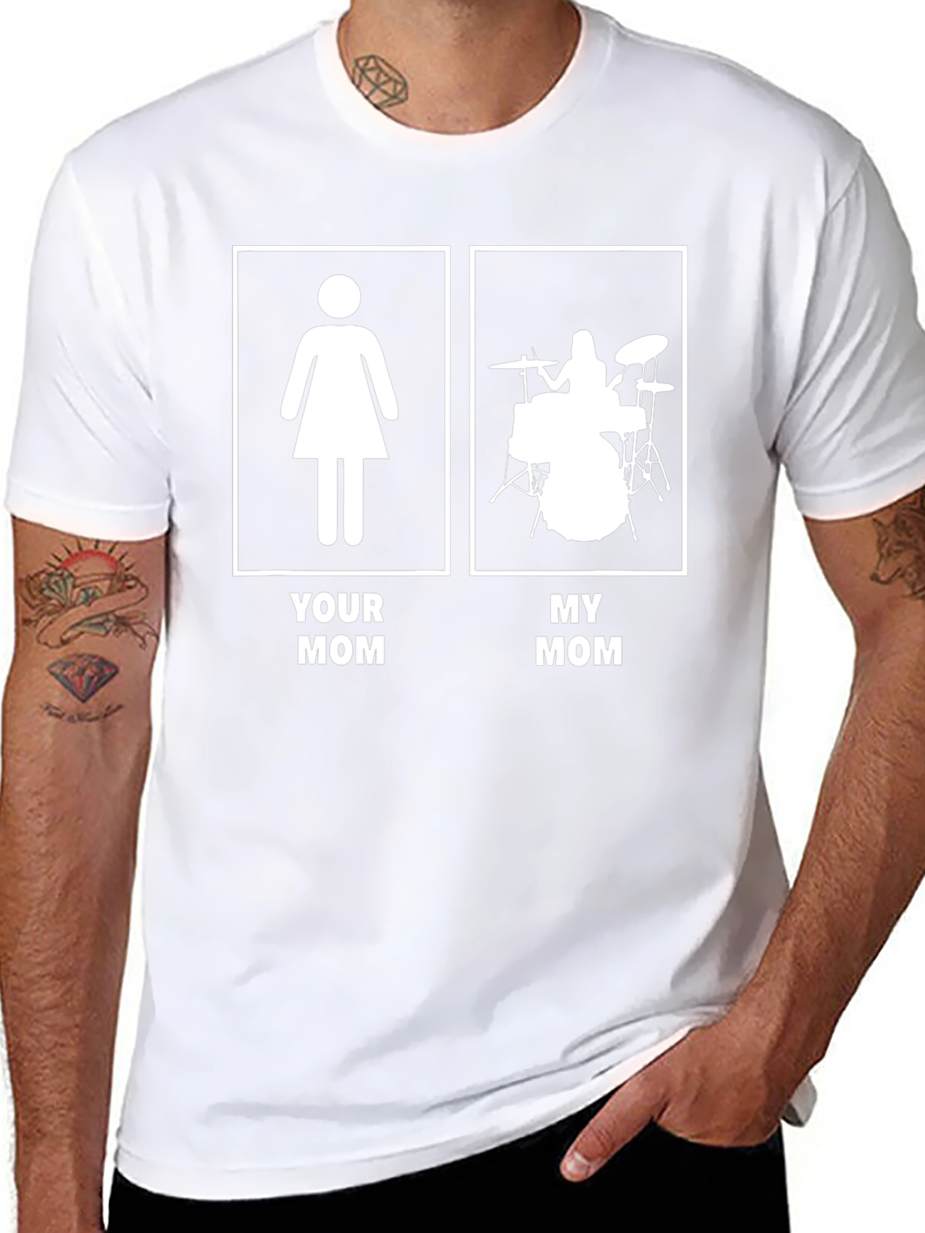 Your Mom My Mom Drummer Graphic Tee