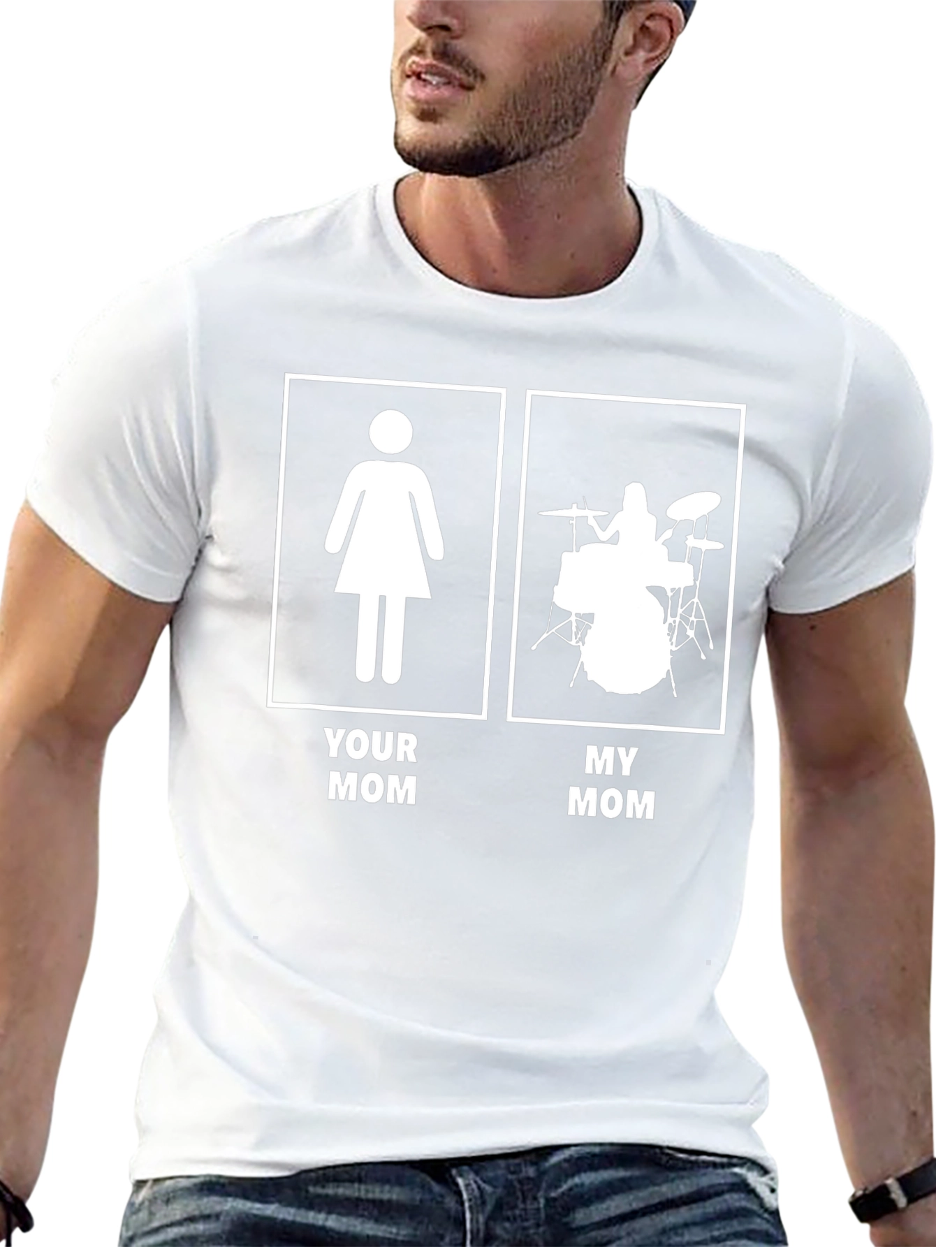 Your Mom My Mom Drummer Graphic Tee