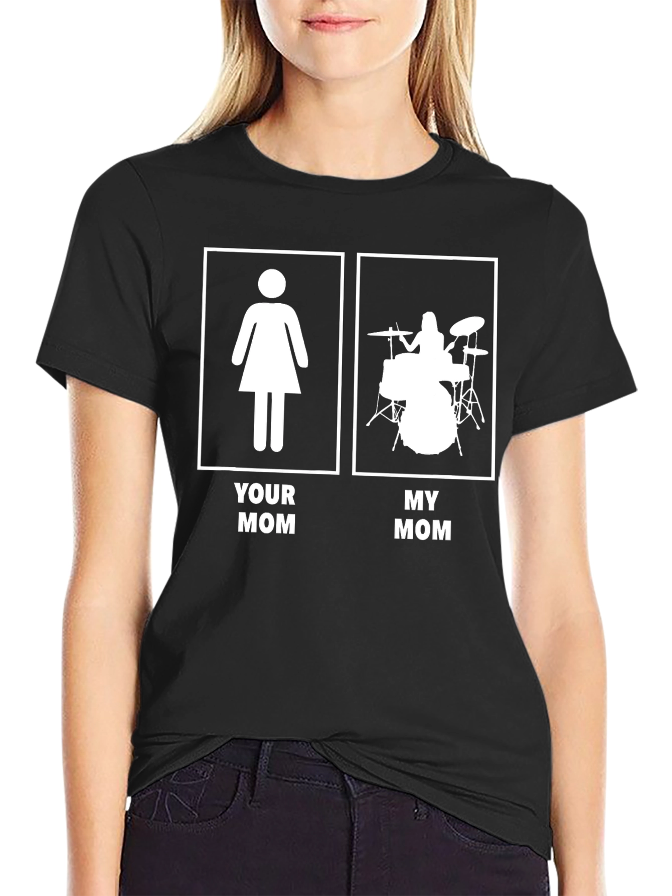 Your Mom My Mom Drummer Graphic Tee