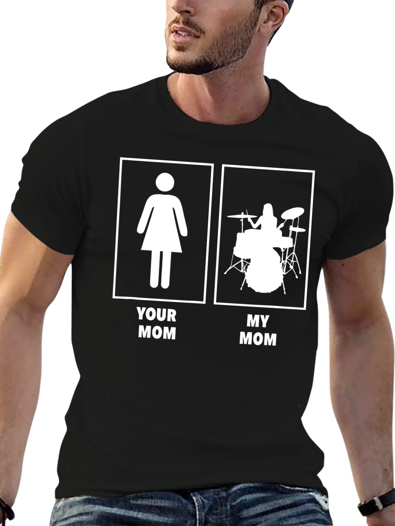 Your Mom My Mom Drummer Graphic Tee