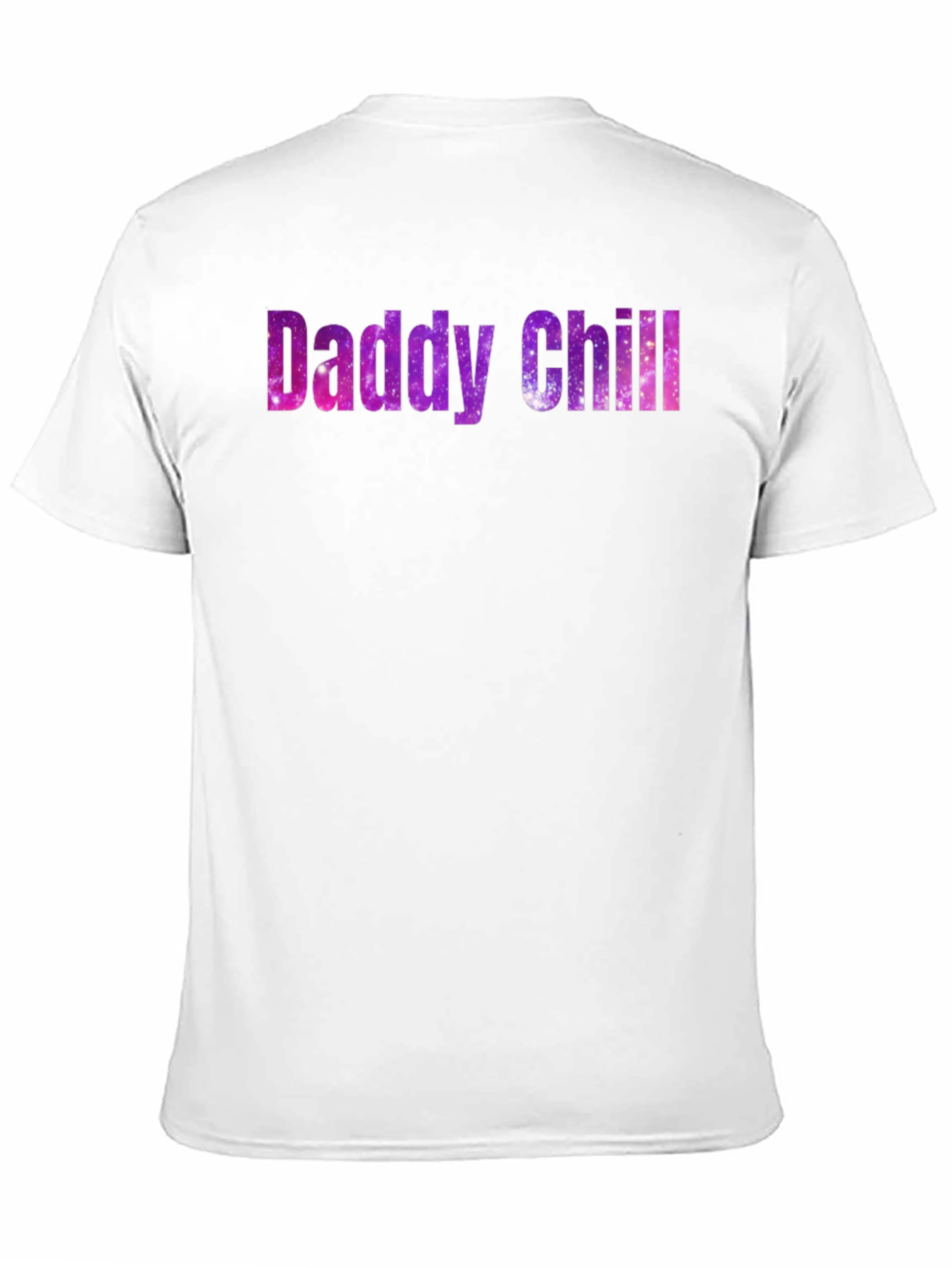 Daddy Chill Galaxy Print Black T-Shirt