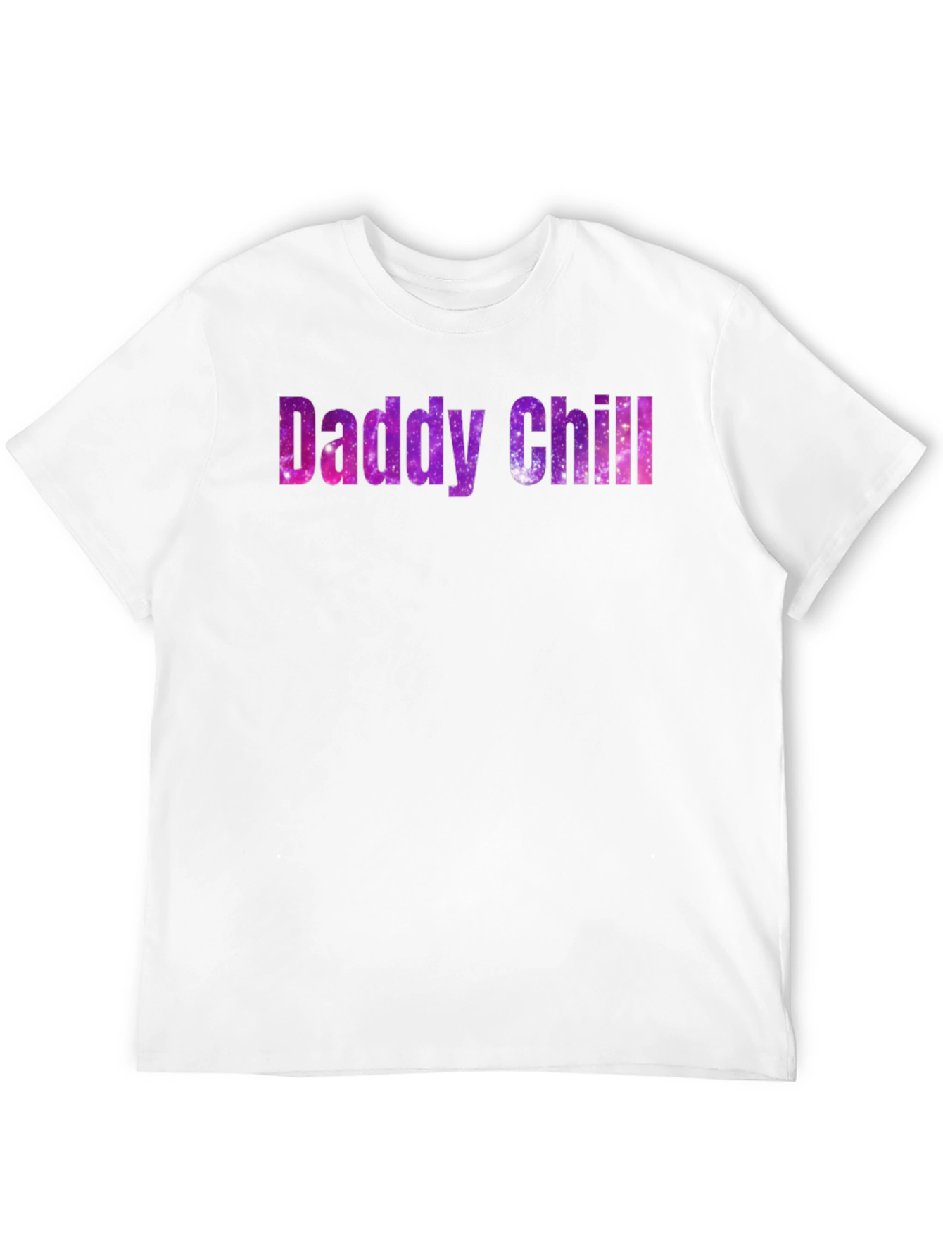 Daddy Chill Galaxy Print Black T-Shirt