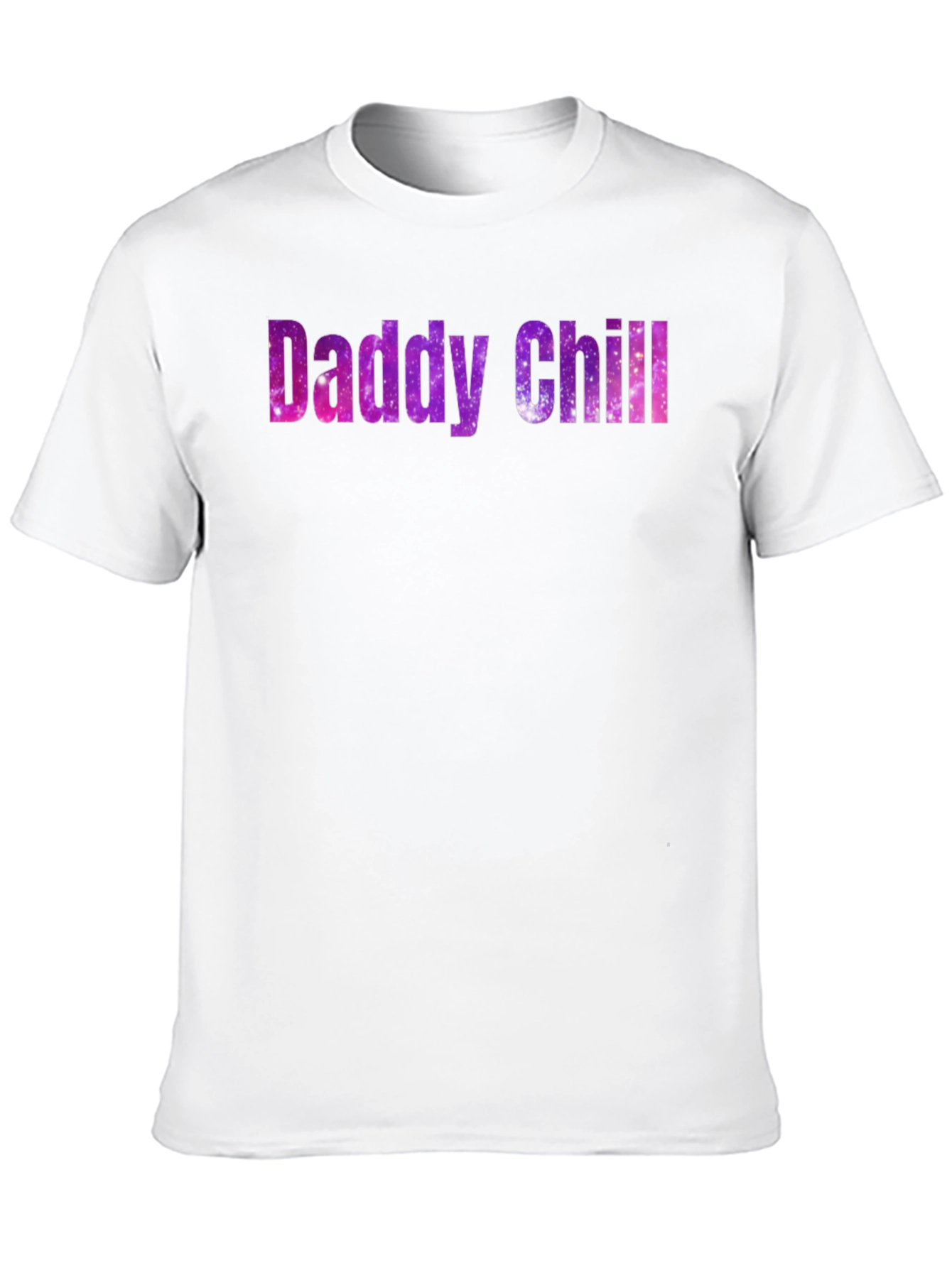 Daddy Chill Galaxy Print Black T-Shirt