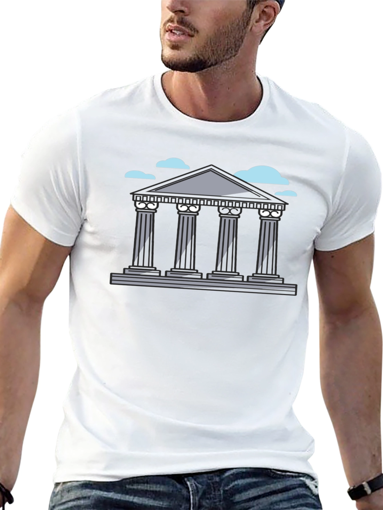 Architectural Graphic Tee - Classic Column Design