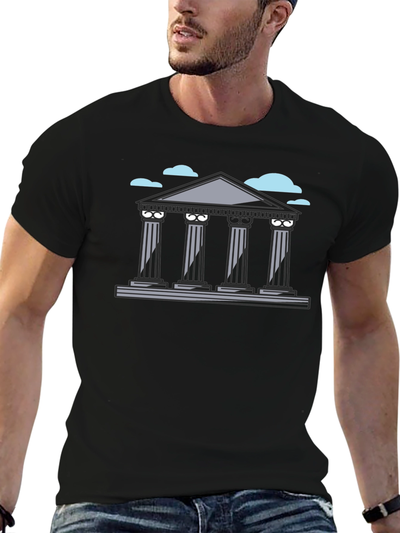 Architectural Graphic Tee - Classic Column Design