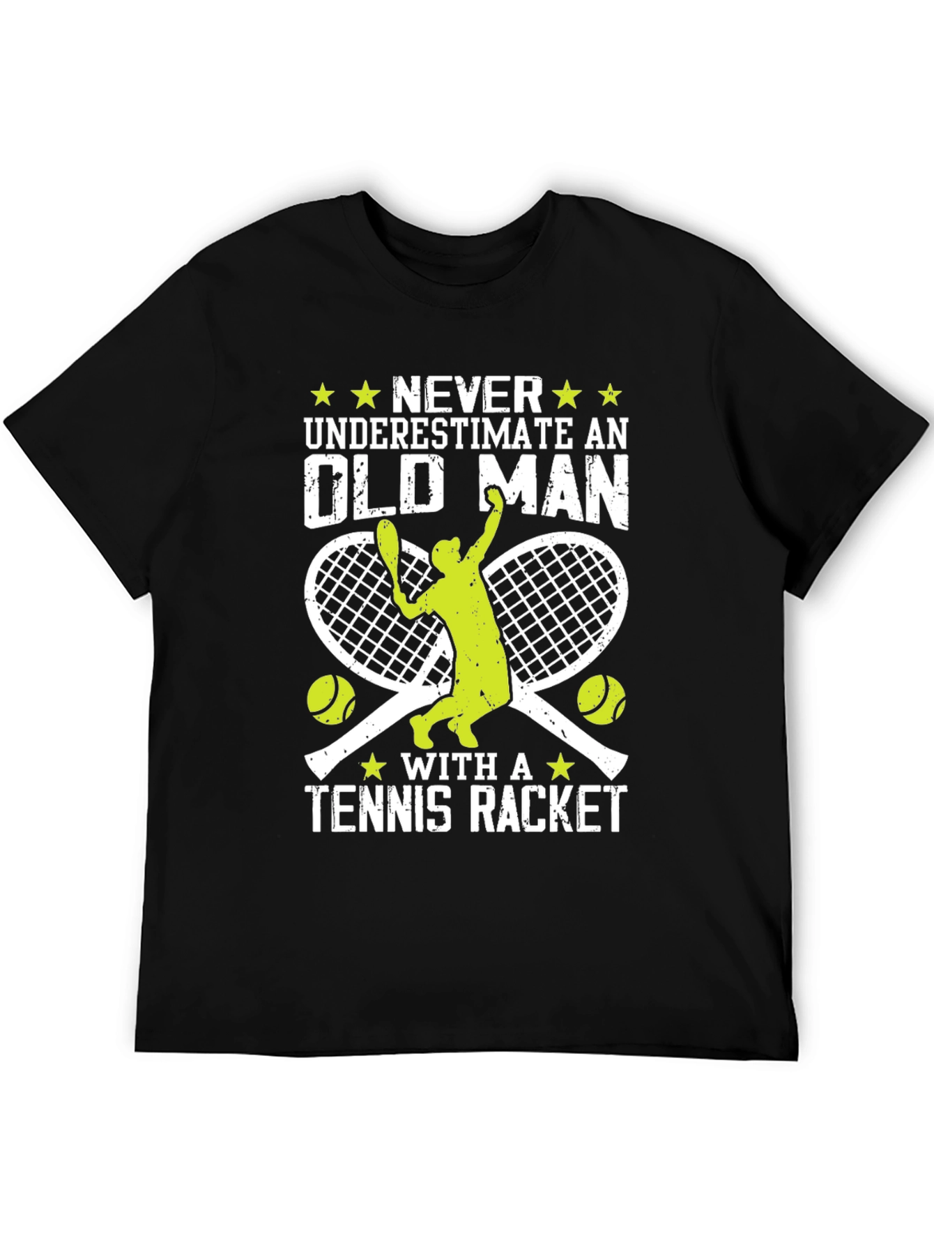 Funny Tennis Old Man T-Shirt