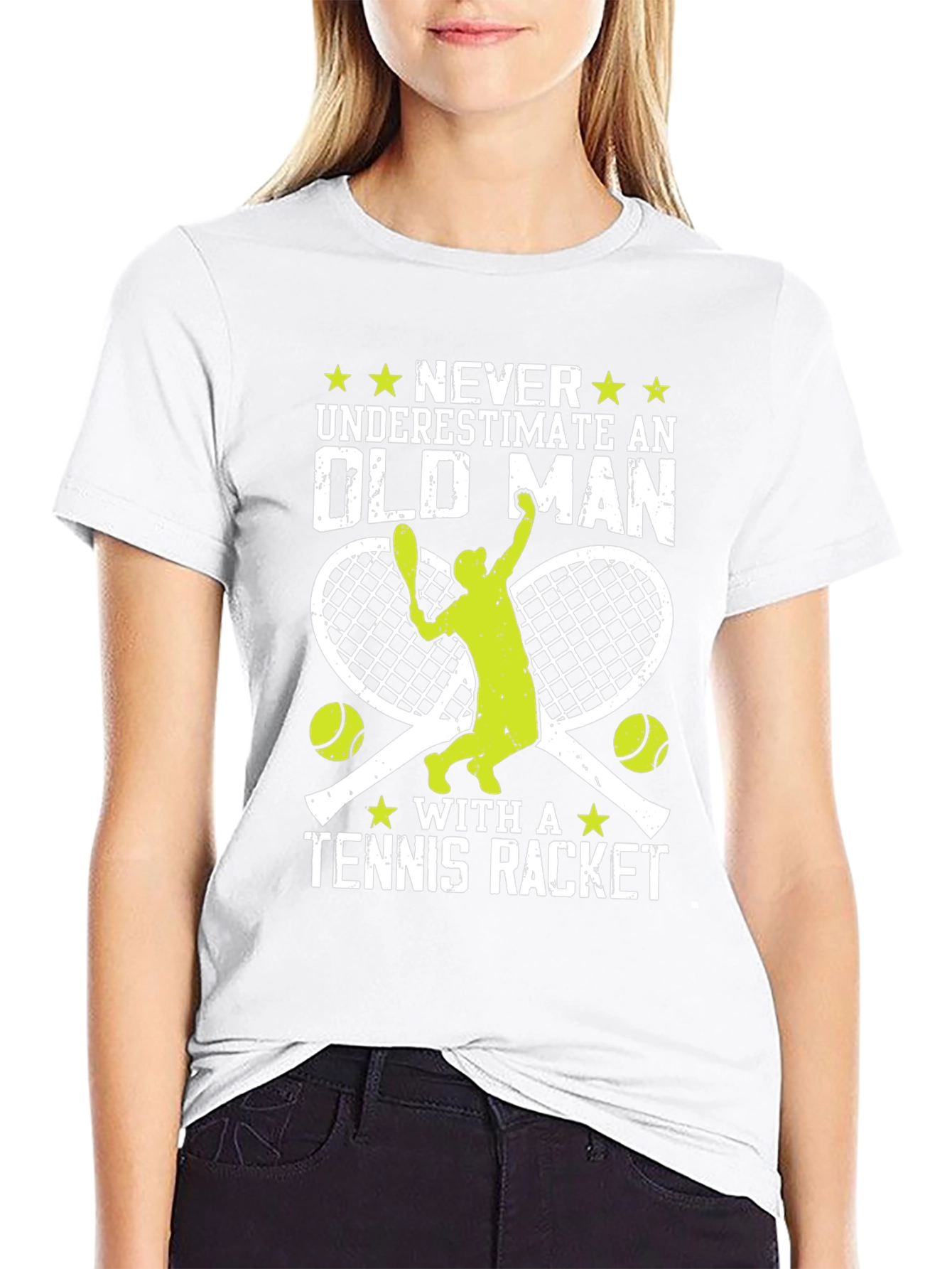 Funny Tennis Old Man T-Shirt