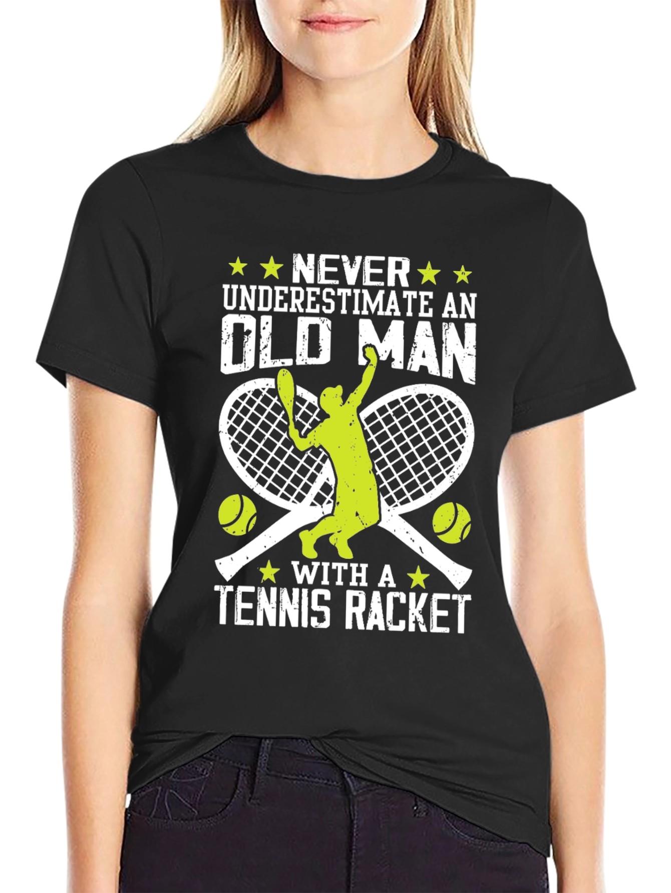 Funny Tennis Old Man T-Shirt