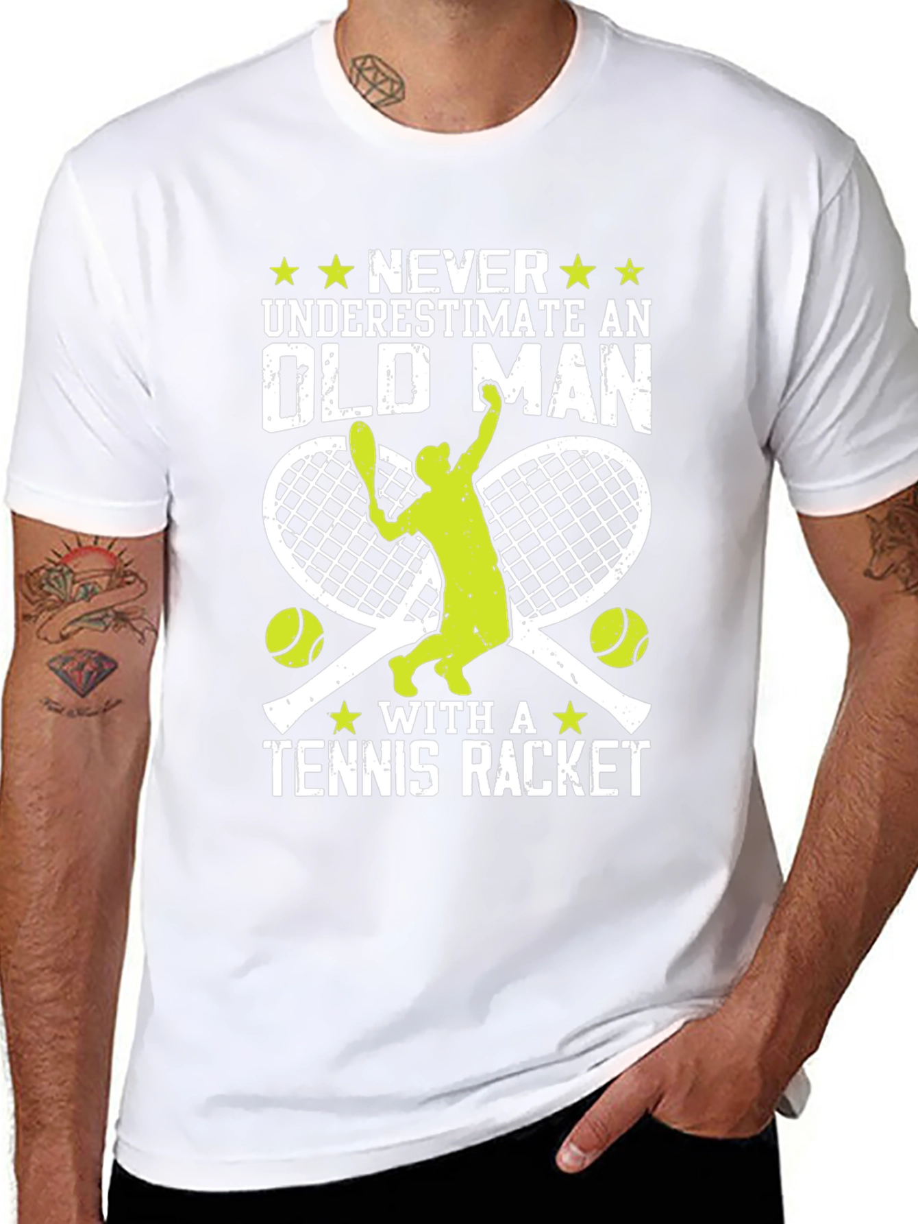 Funny Tennis Old Man T-Shirt