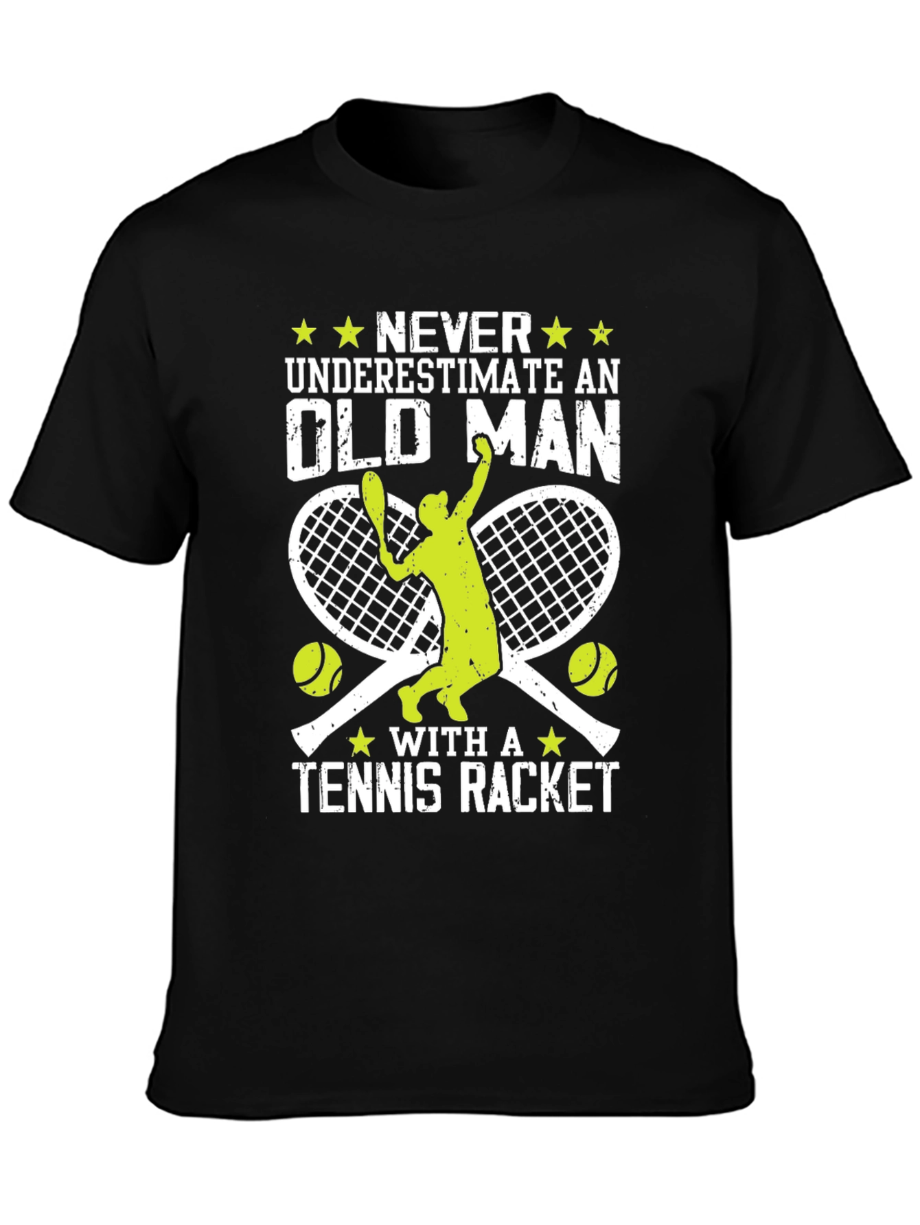 Funny Tennis Old Man T-Shirt