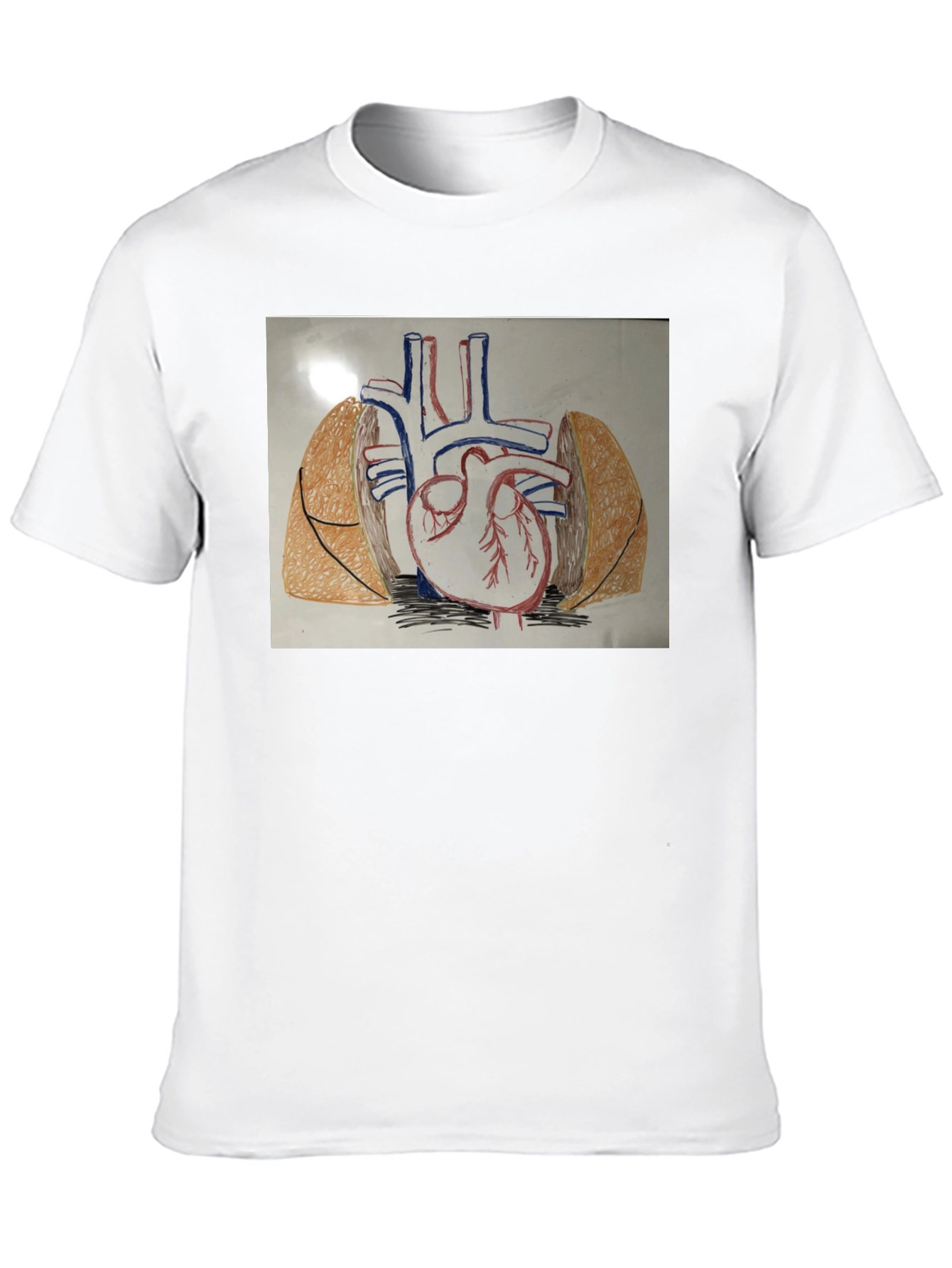 Anatomy Heart T-Shirt - Black Cotton Graphic Tee