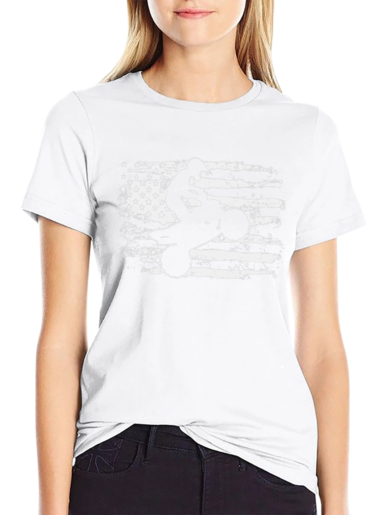 American Flag ATV Rider Black T-Shirt