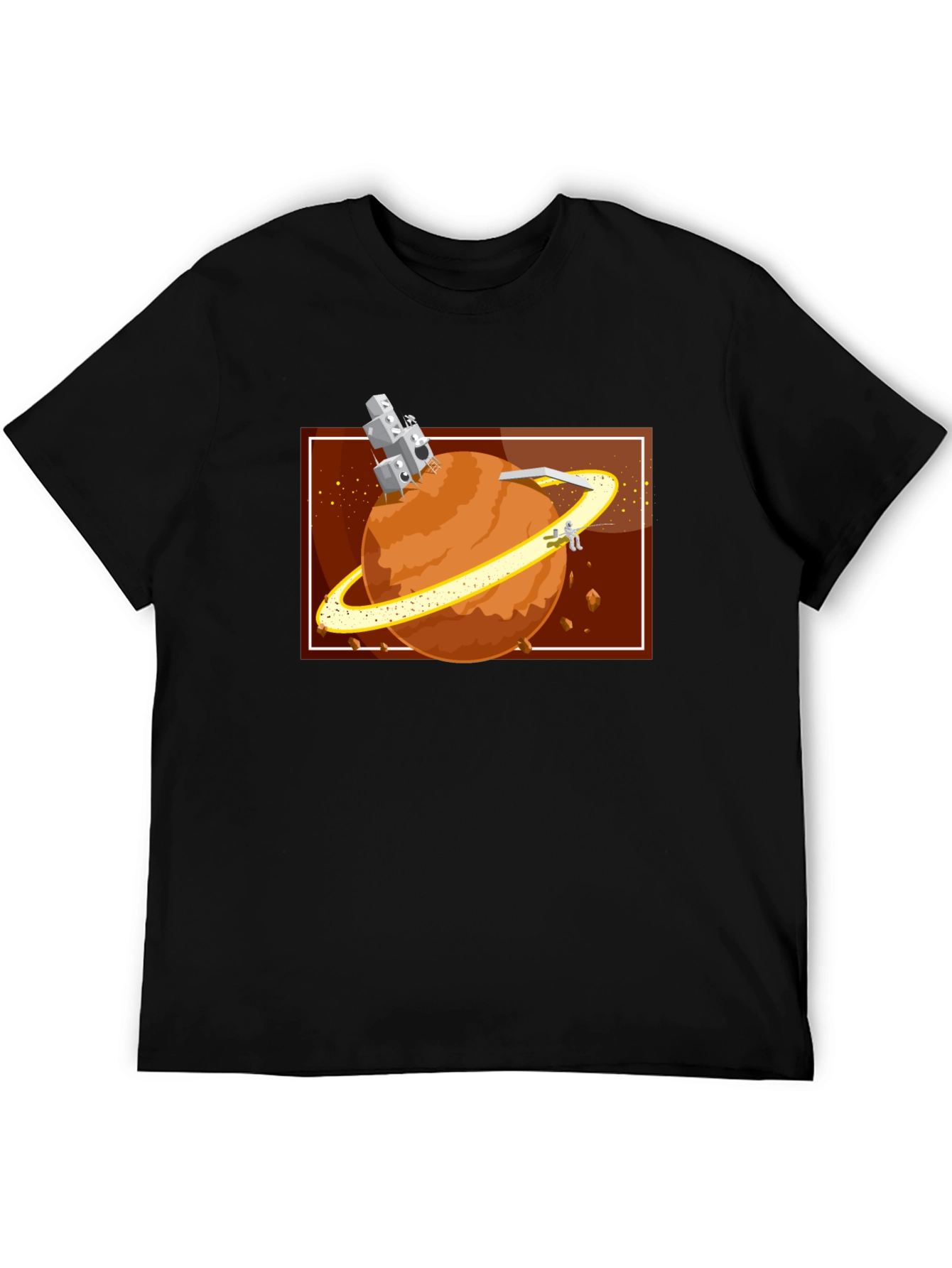 Planet Exploration Black T-Shirt