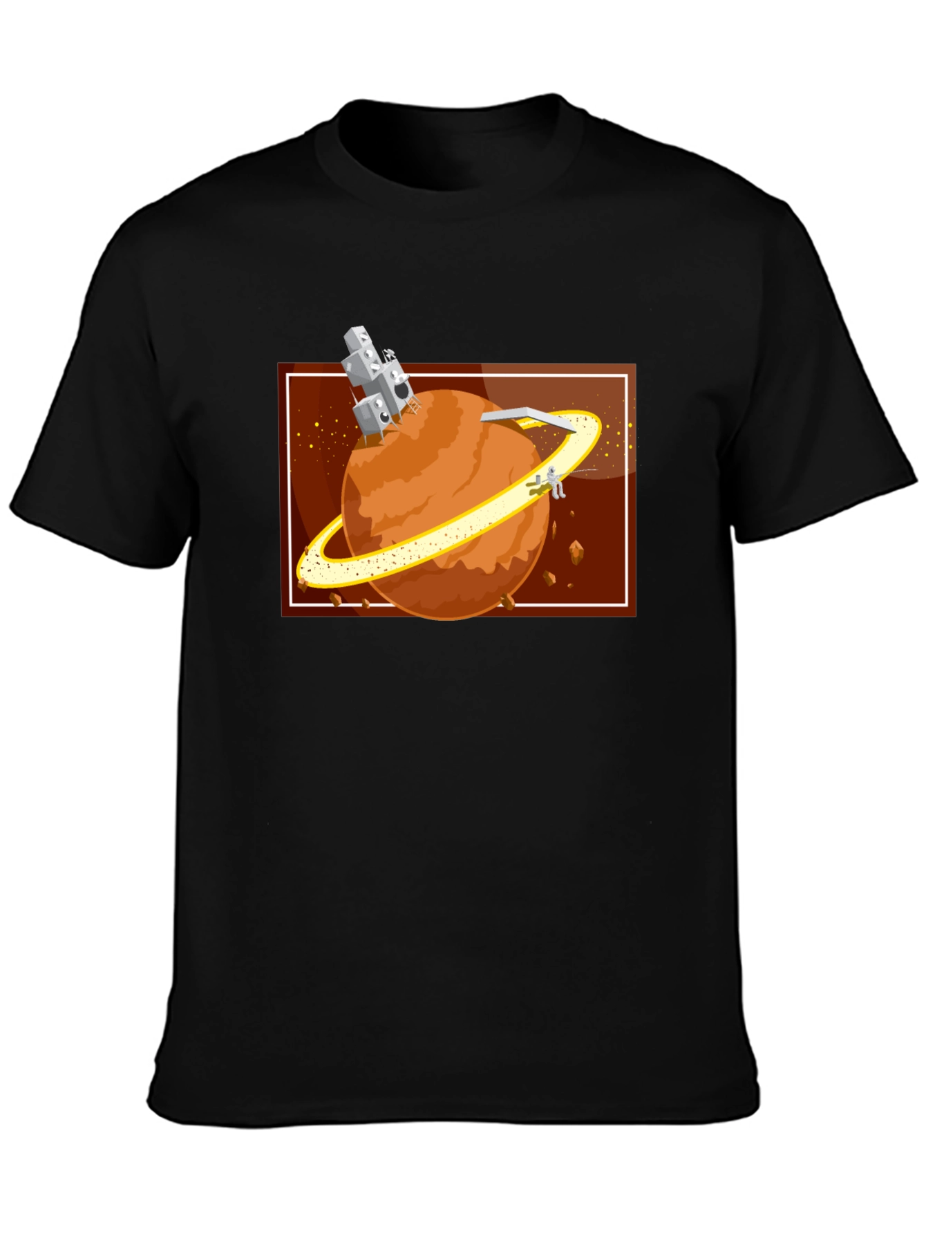 Planet Exploration Black T-Shirt