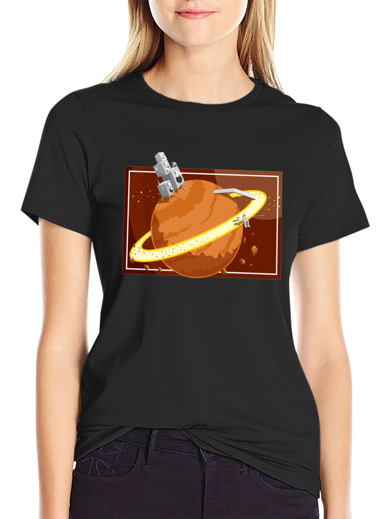 Planet Exploration Black T-Shirt
