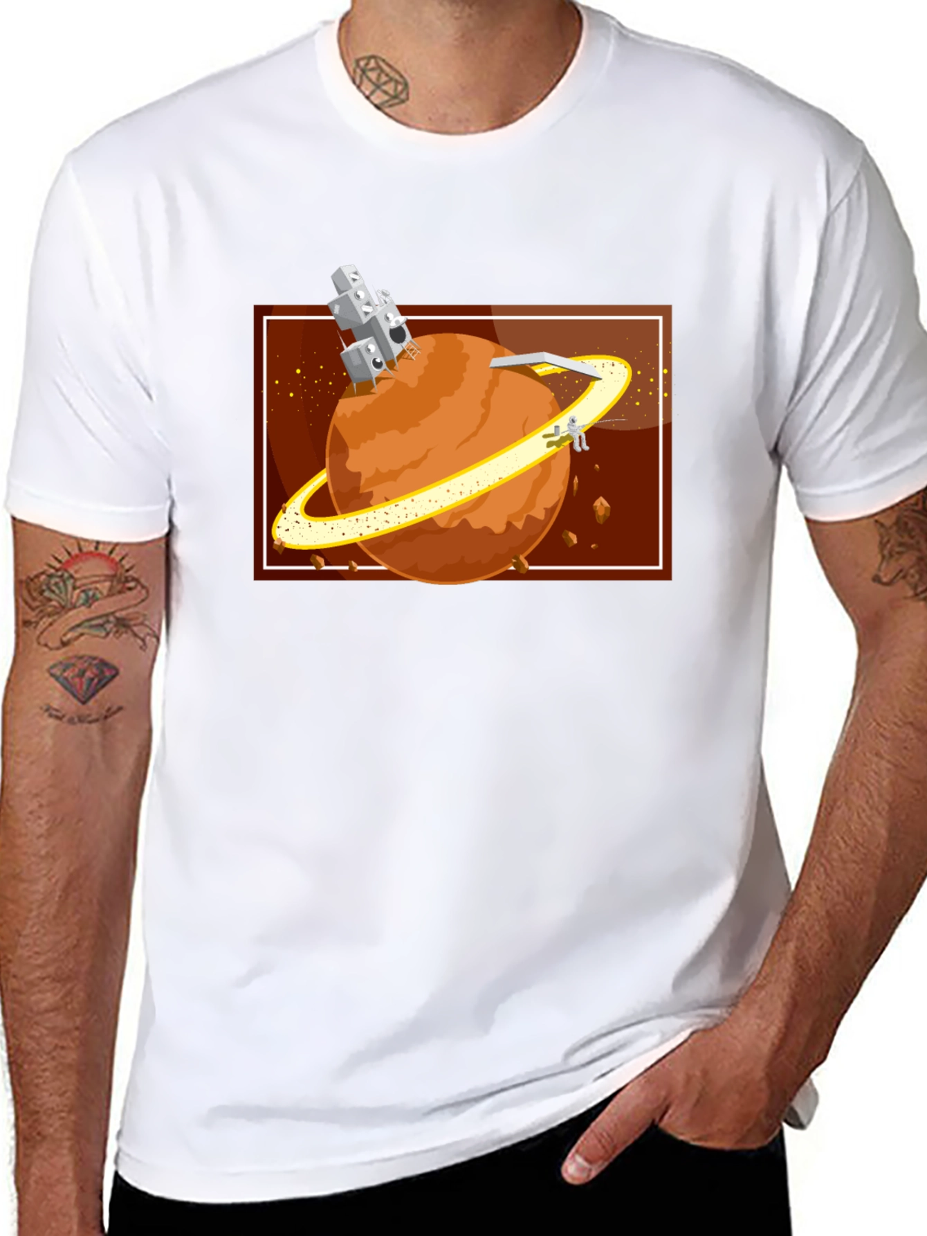 Planet Exploration Black T-Shirt