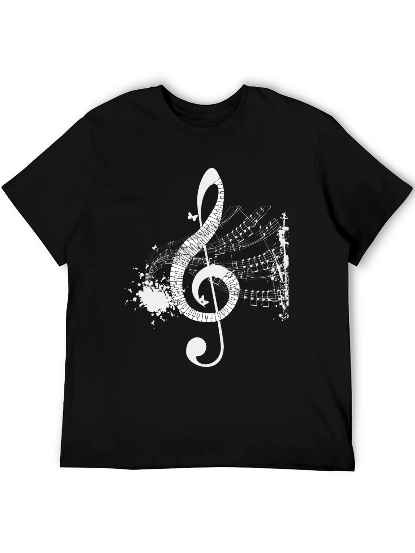 Musical Treble Clef T-Shirt - Artistic Black Tee