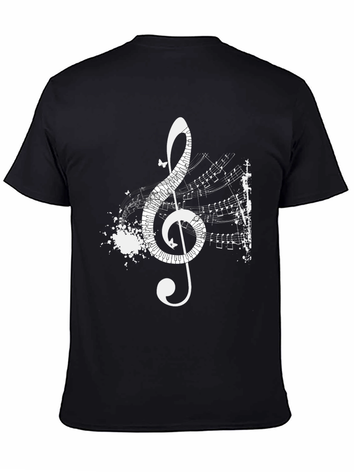 Musical Treble Clef T-Shirt - Artistic Black Tee