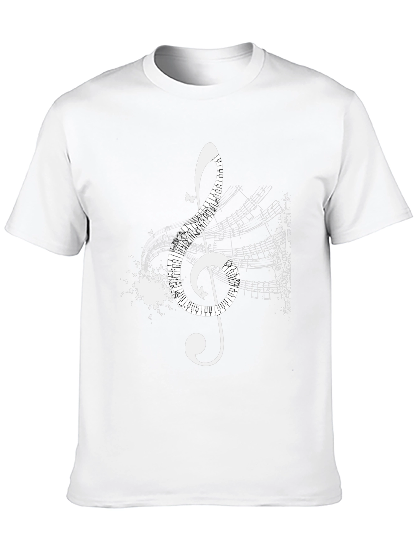 Musical Treble Clef T-Shirt - Artistic Black Tee