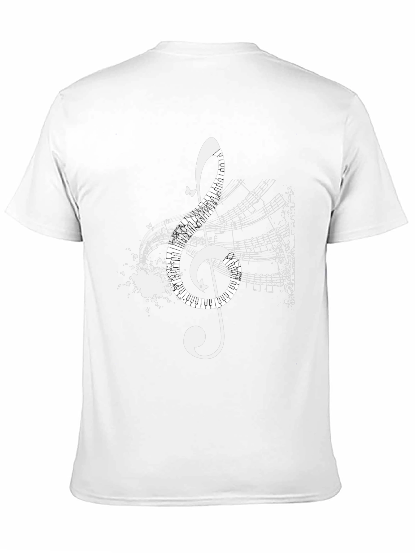 Musical Treble Clef T-Shirt - Artistic Black Tee
