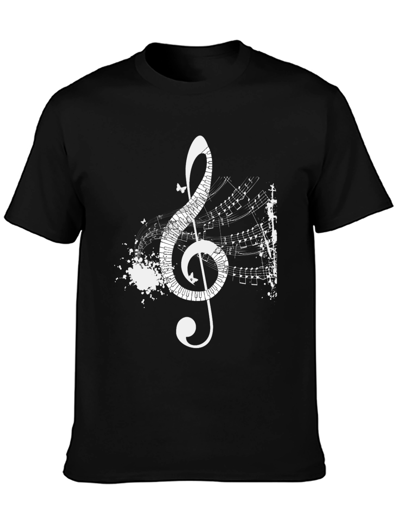 Musical Treble Clef T-Shirt - Artistic Black Tee
