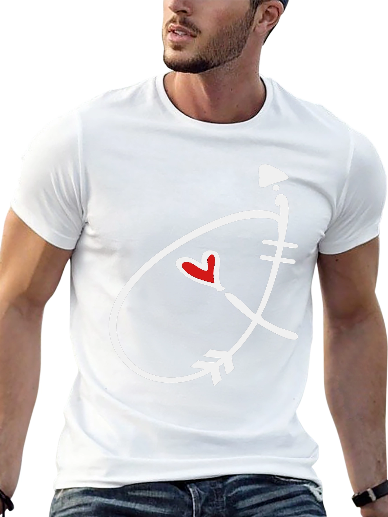 Heart Arrow Graphic Tee - Stylish Casual Shirt