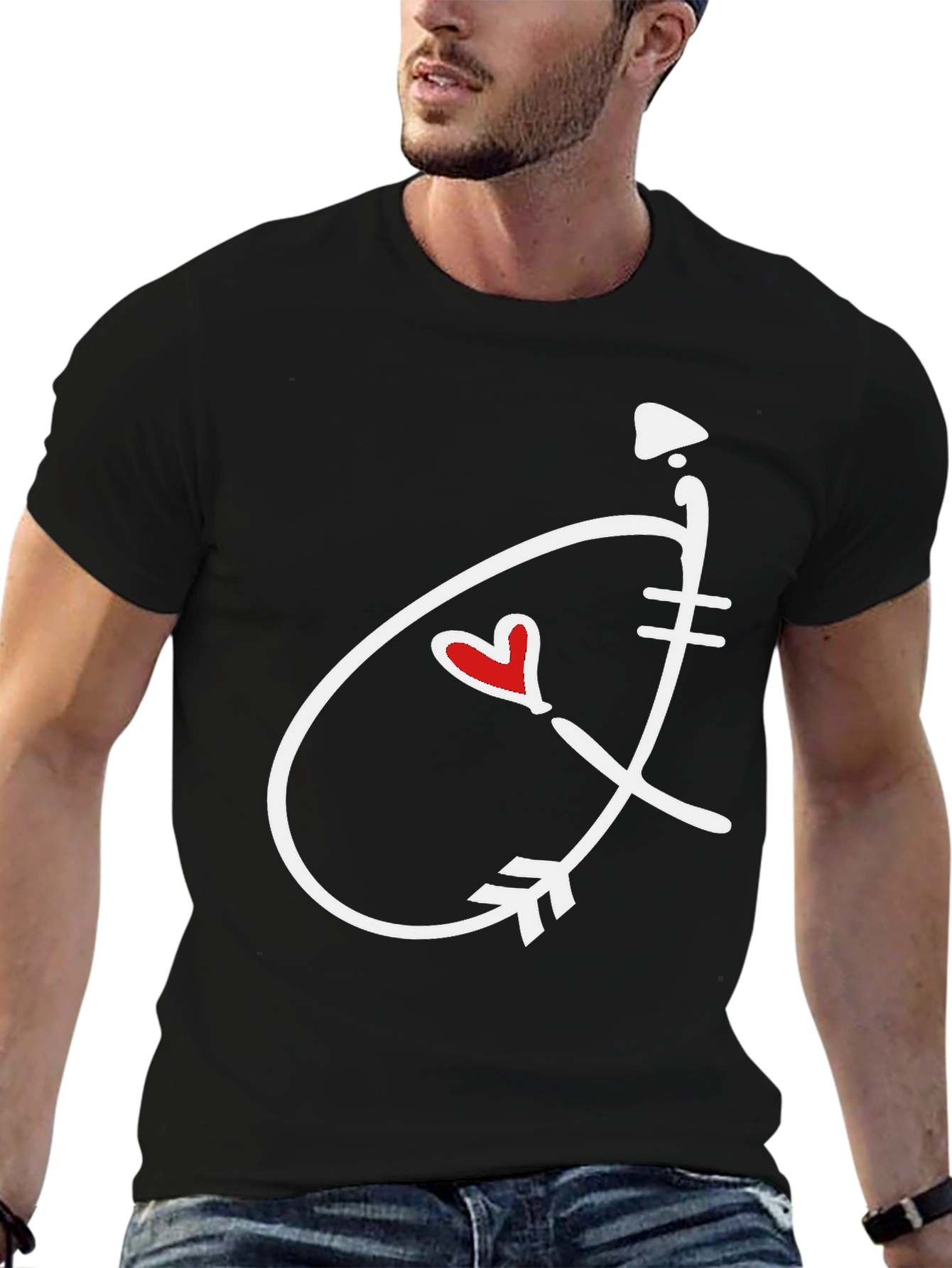Heart Arrow Graphic Tee - Stylish Casual Shirt