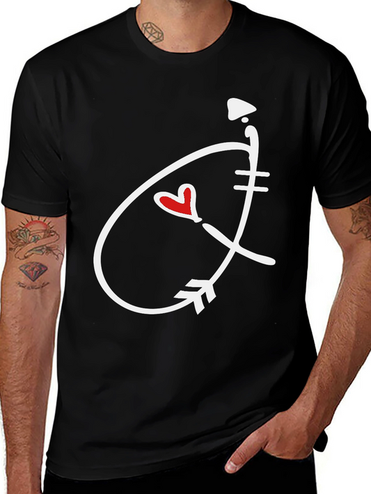 Heart Arrow Graphic Tee - Stylish Casual Shirt