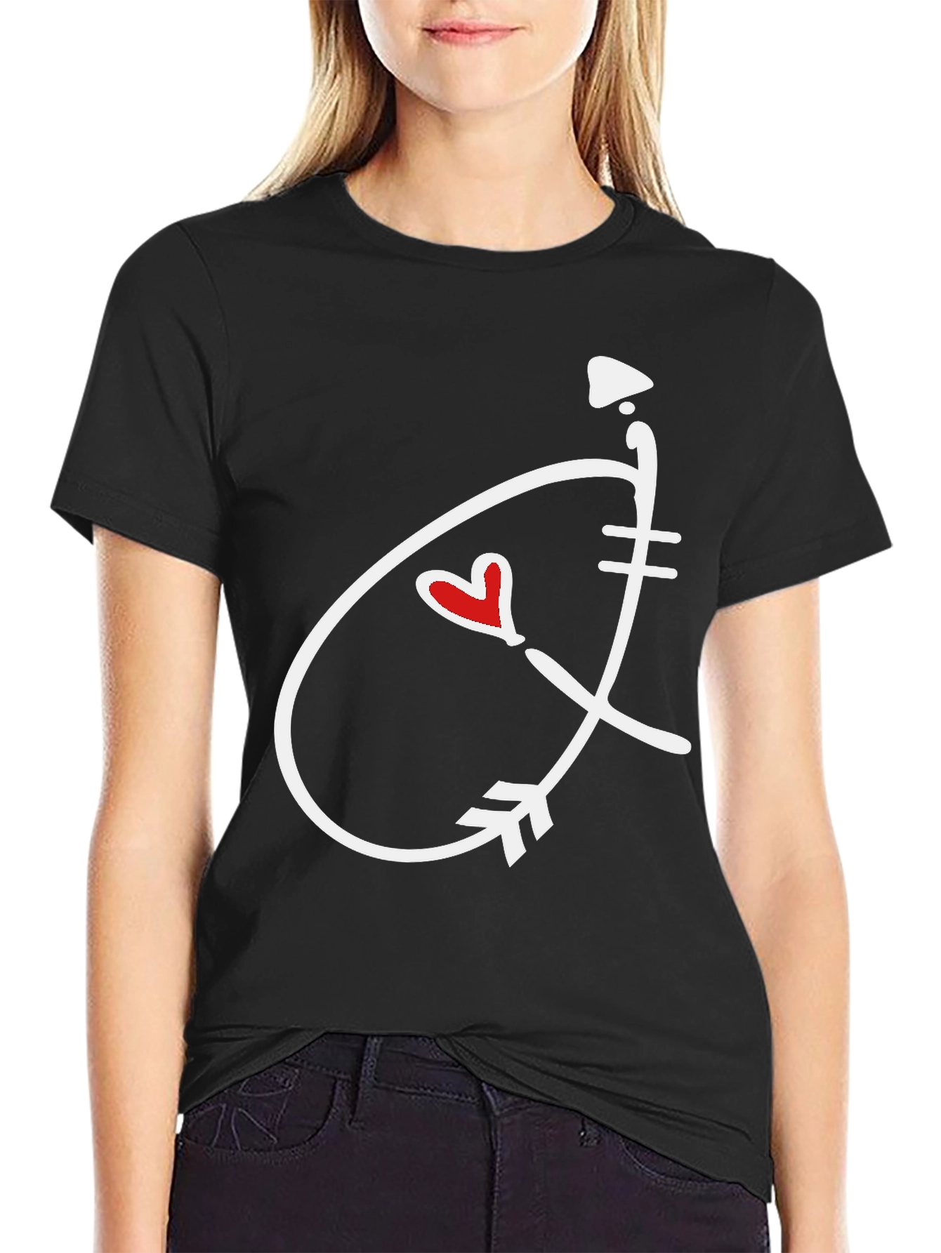 Heart Arrow Graphic Tee - Stylish Casual Shirt