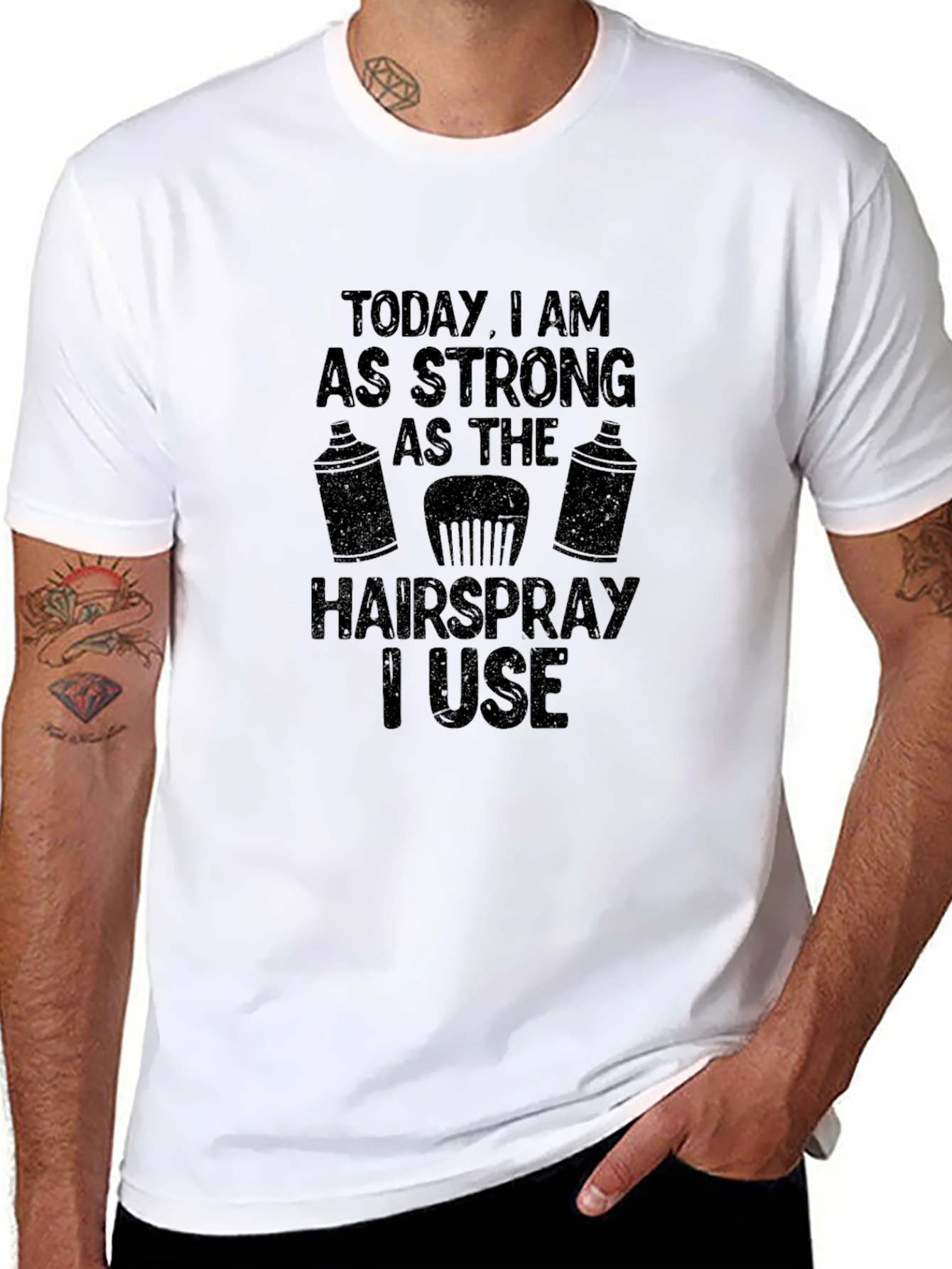 Strong As Hairspray Black T-Shirt