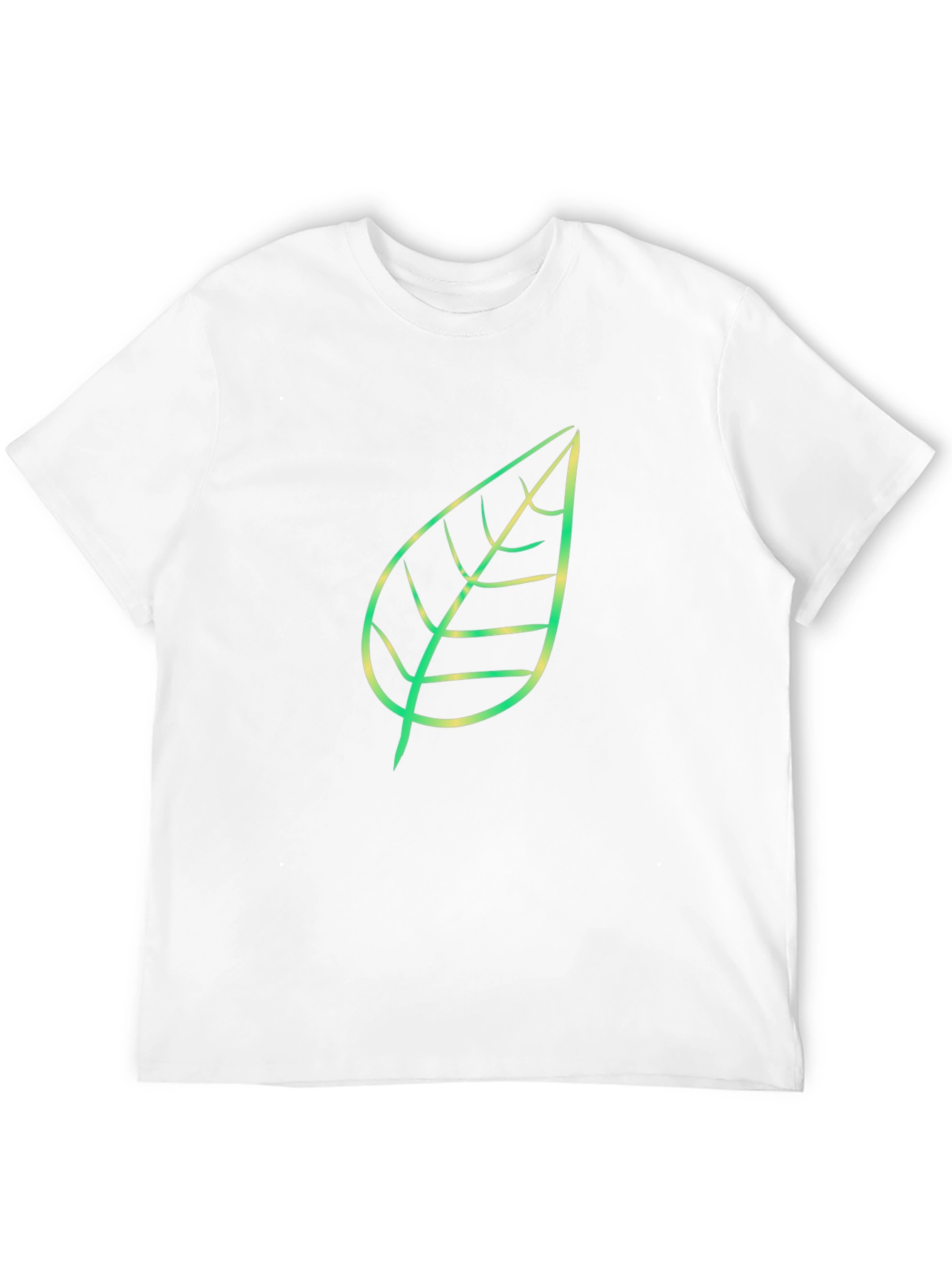 Nature Leaf Graphic Tee - Black Cotton T-Shirt