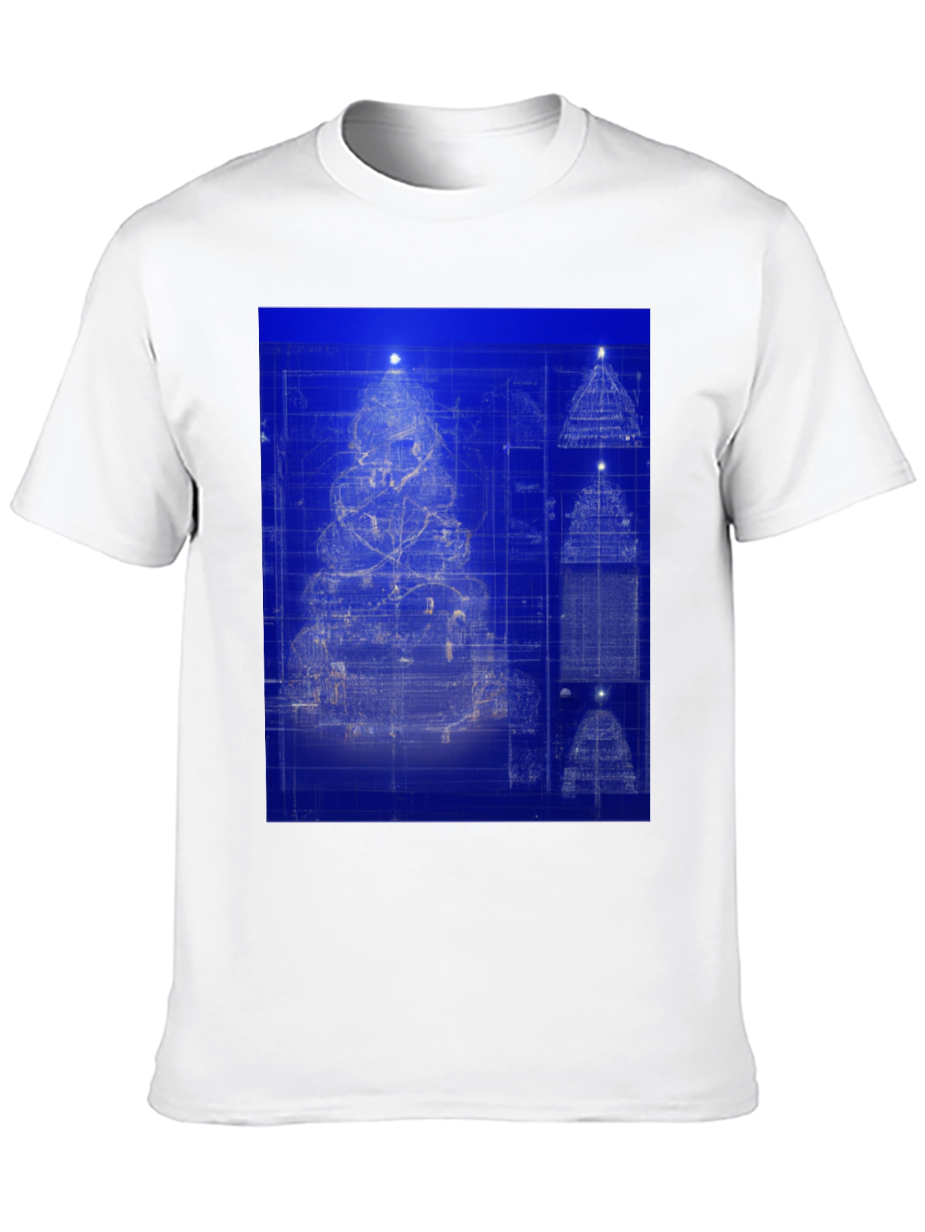 Blueprint Christmas Tree Graphic Tee