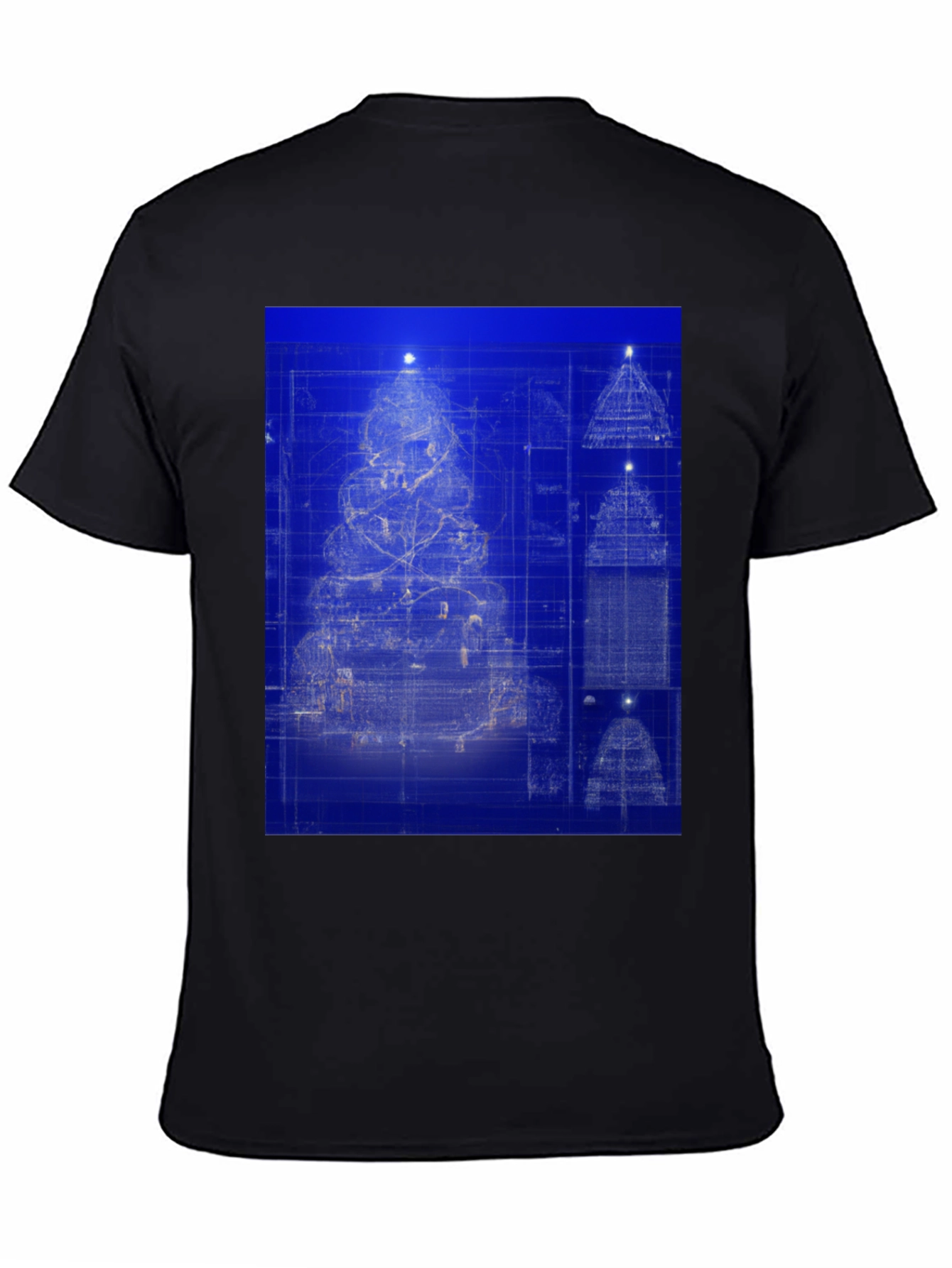 Blueprint Christmas Tree Graphic Tee