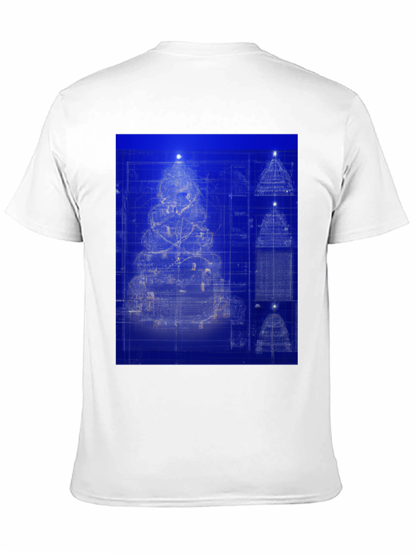 Blueprint Christmas Tree Graphic Tee