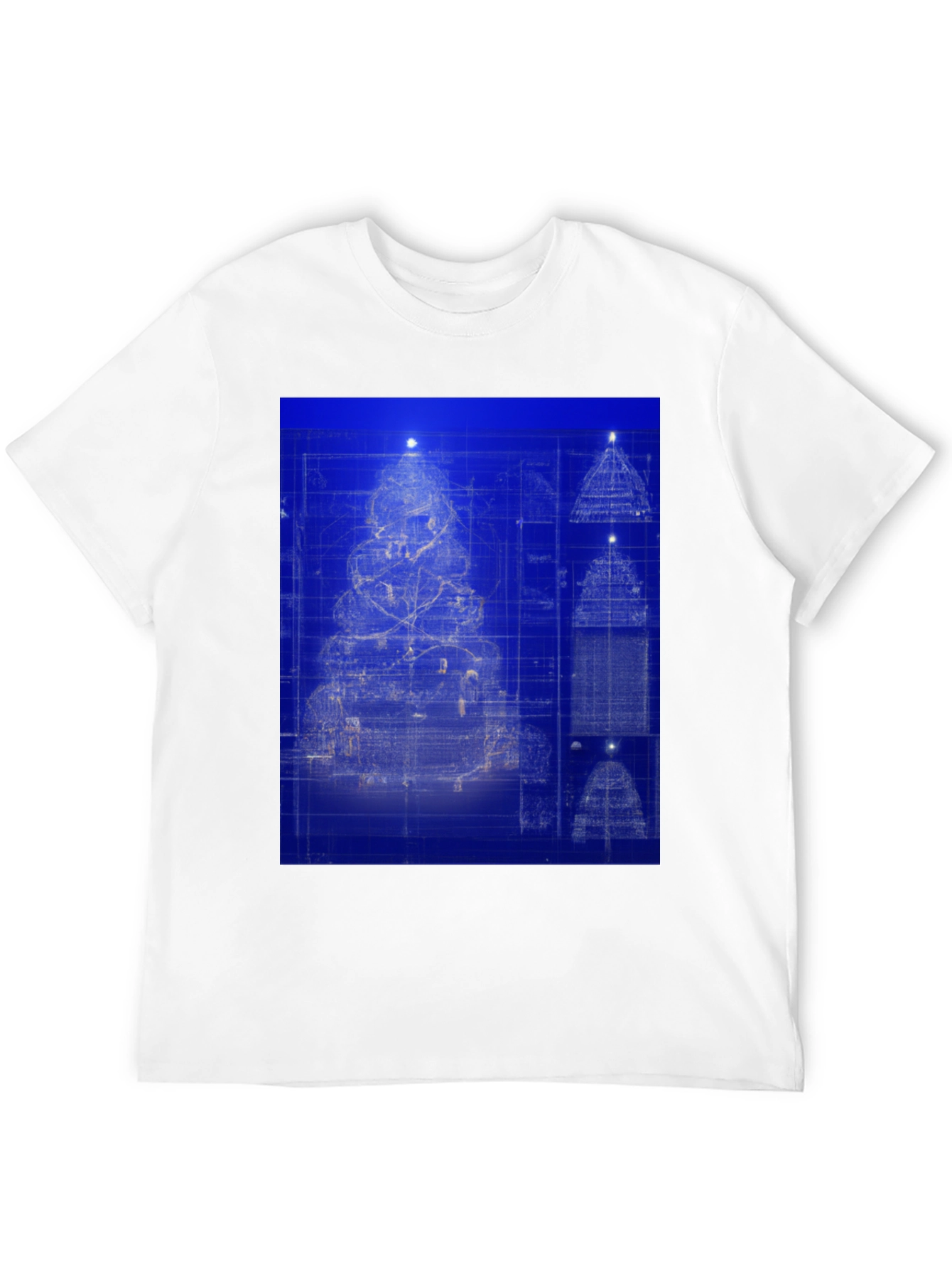 Blueprint Christmas Tree Graphic Tee