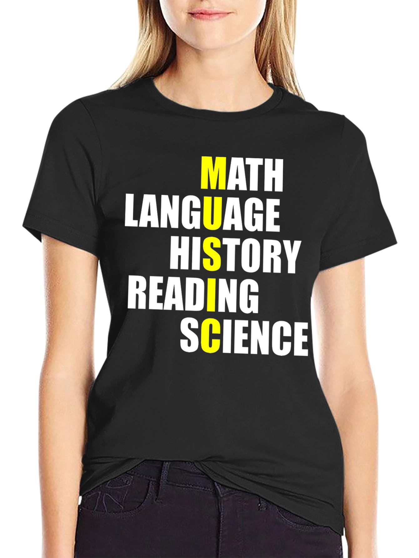 School Subjects T-Shirt - Math Language Science