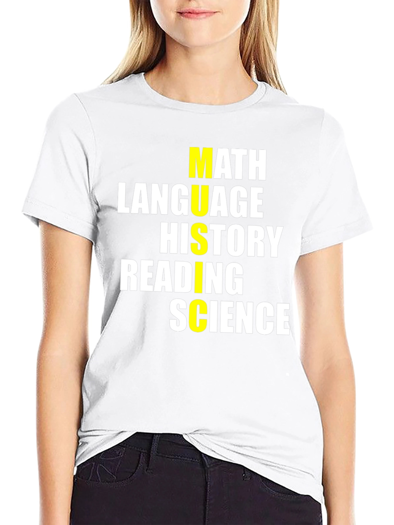 School Subjects T-Shirt - Math Language Science