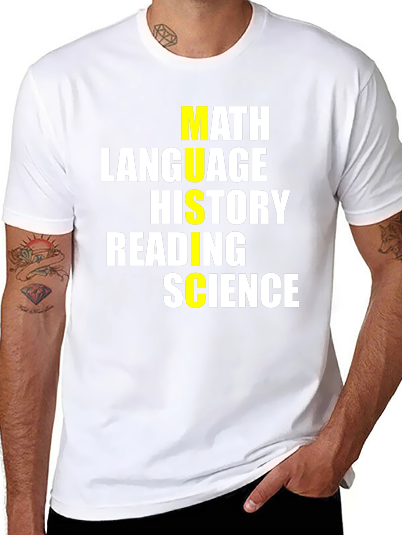 School Subjects T-Shirt - Math Language Science
