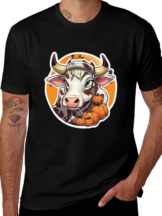 Halloween Cow Pumpkin T-Shirt