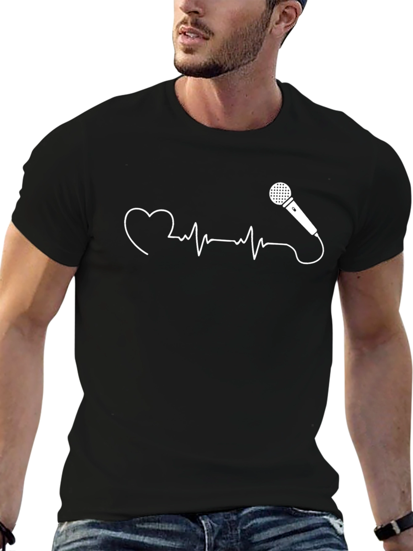 Heartbeat Microphone Graphic Tee