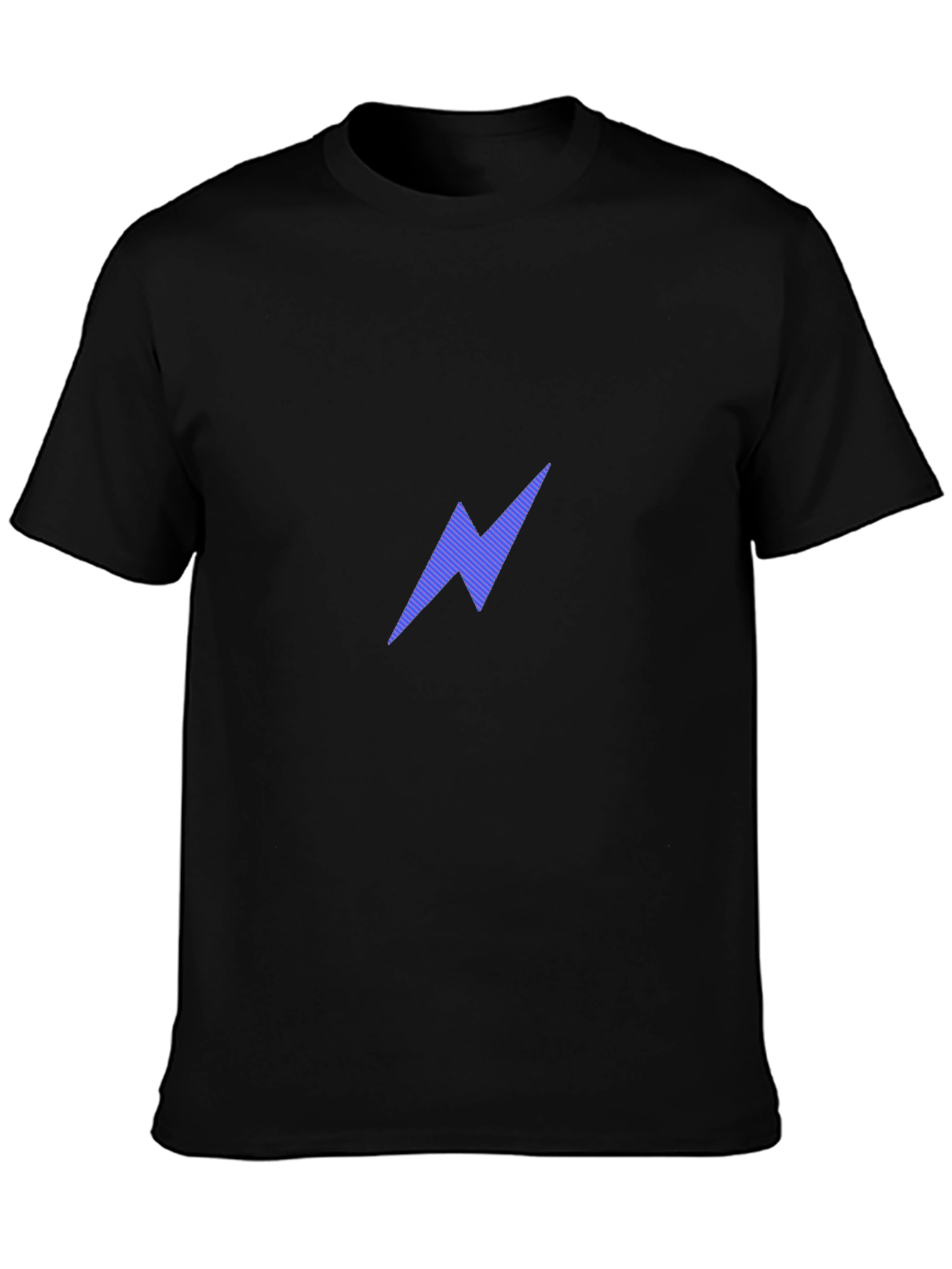 Black Lightning Bolt Graphic Tee - Casual Style