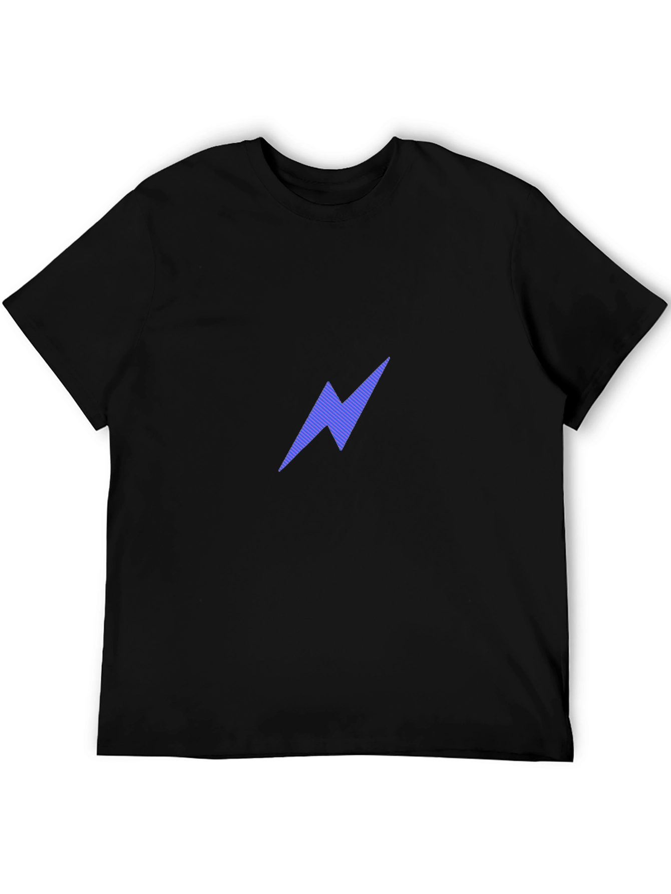 Black Lightning Bolt Graphic Tee - Casual Style