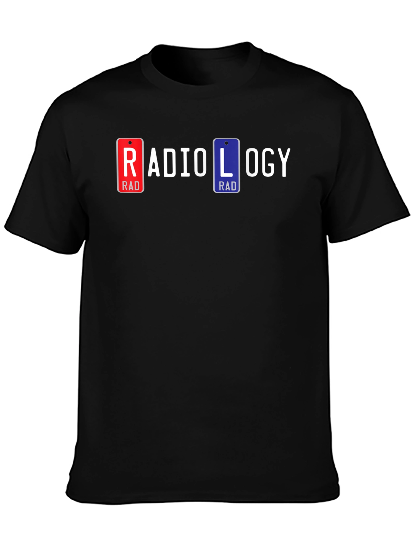 Radiology T-Shirt - Rad License Plate Design