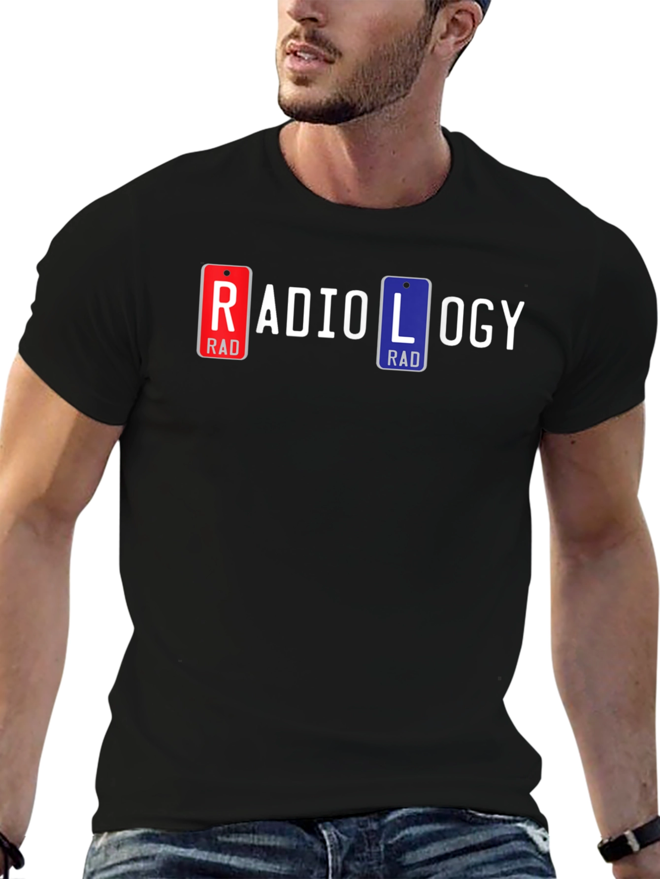 Radiology T-Shirt - Rad License Plate Design