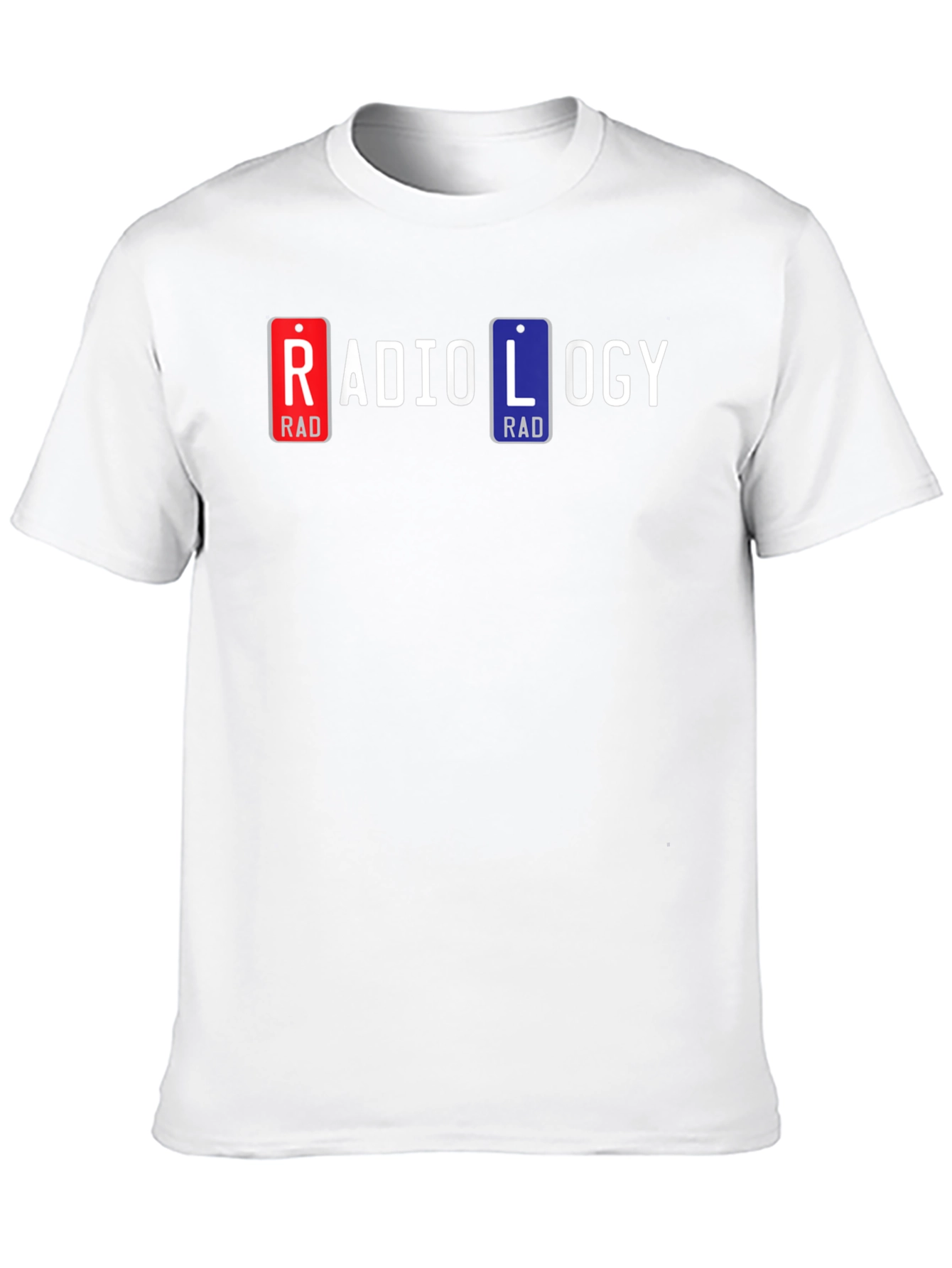 Radiology T-Shirt - Rad License Plate Design