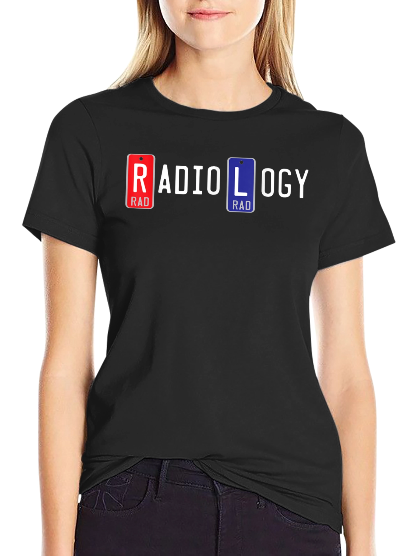 Radiology T-Shirt - Rad License Plate Design