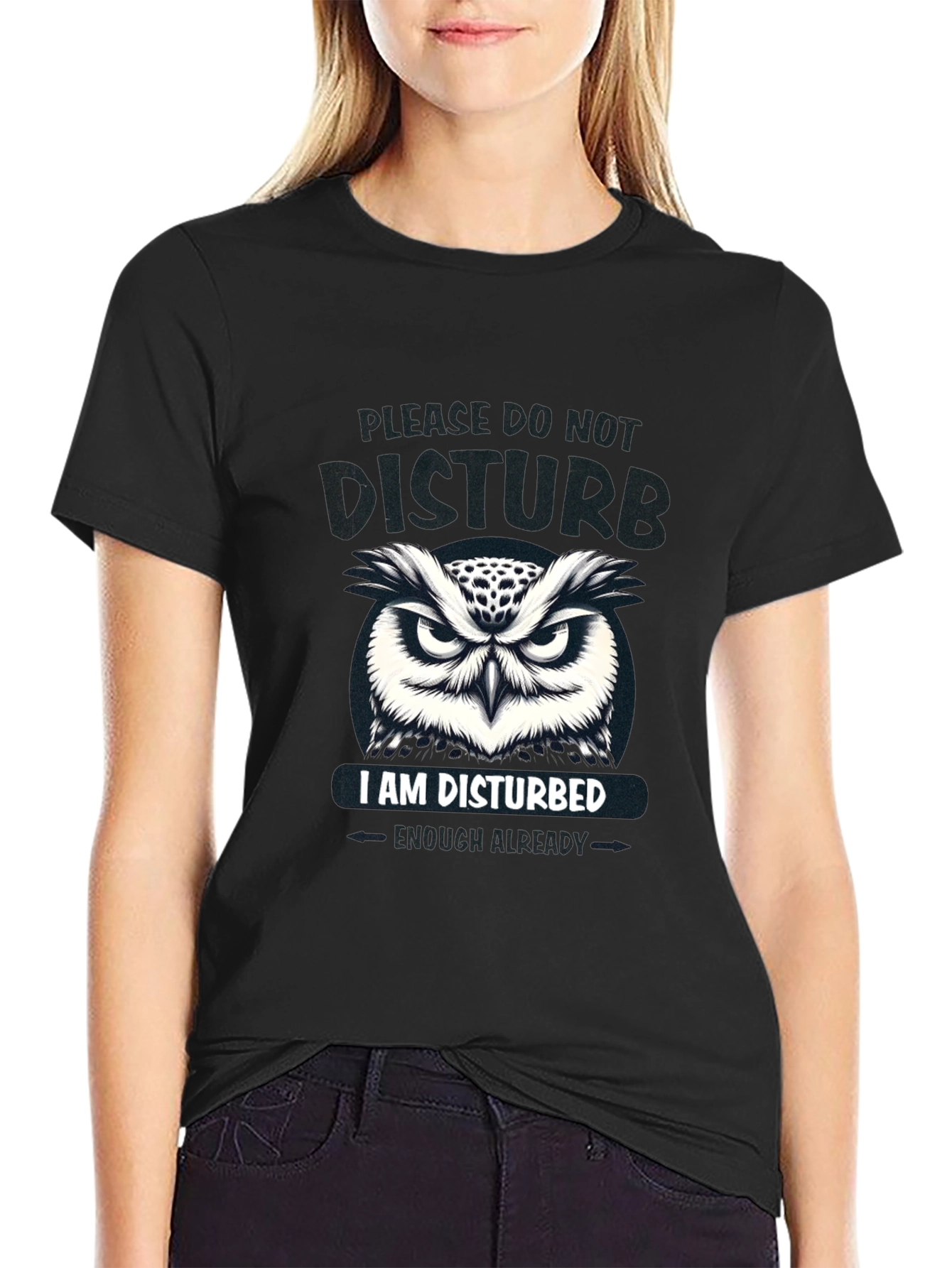 Disturbed Owl Graphic T-Shirt